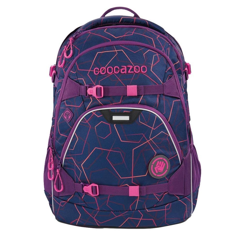 coocazoo Schulrucksack ScaleRale Laserbeam Plum, 30 l Volumen, mitwachsend, Schulranzen