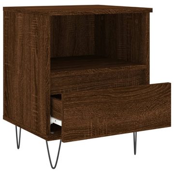 vidaXL Nachttisch Nachttische 2 Stk Braun Eichen-Optik 40x35x50 cm Holzwerkstoff