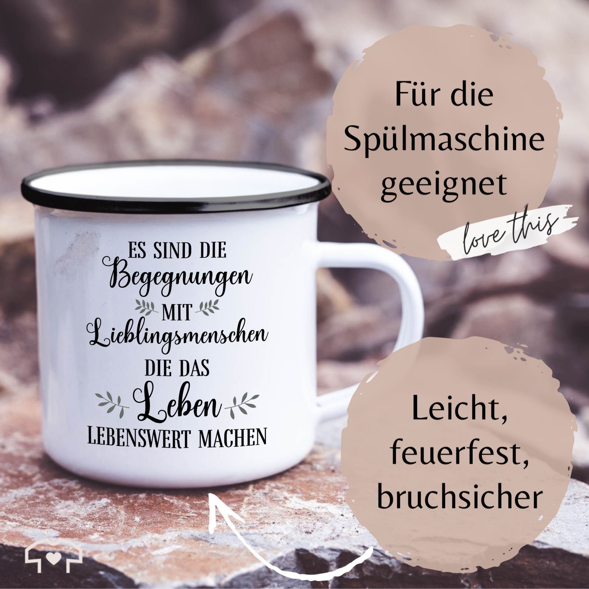 2 Stahlblech, Weiß Lieblingsmensch Schwarz Geschenke Lieblingsmenschen - Shirtracer Freund Tasse Seelenverwand, - Geschenk