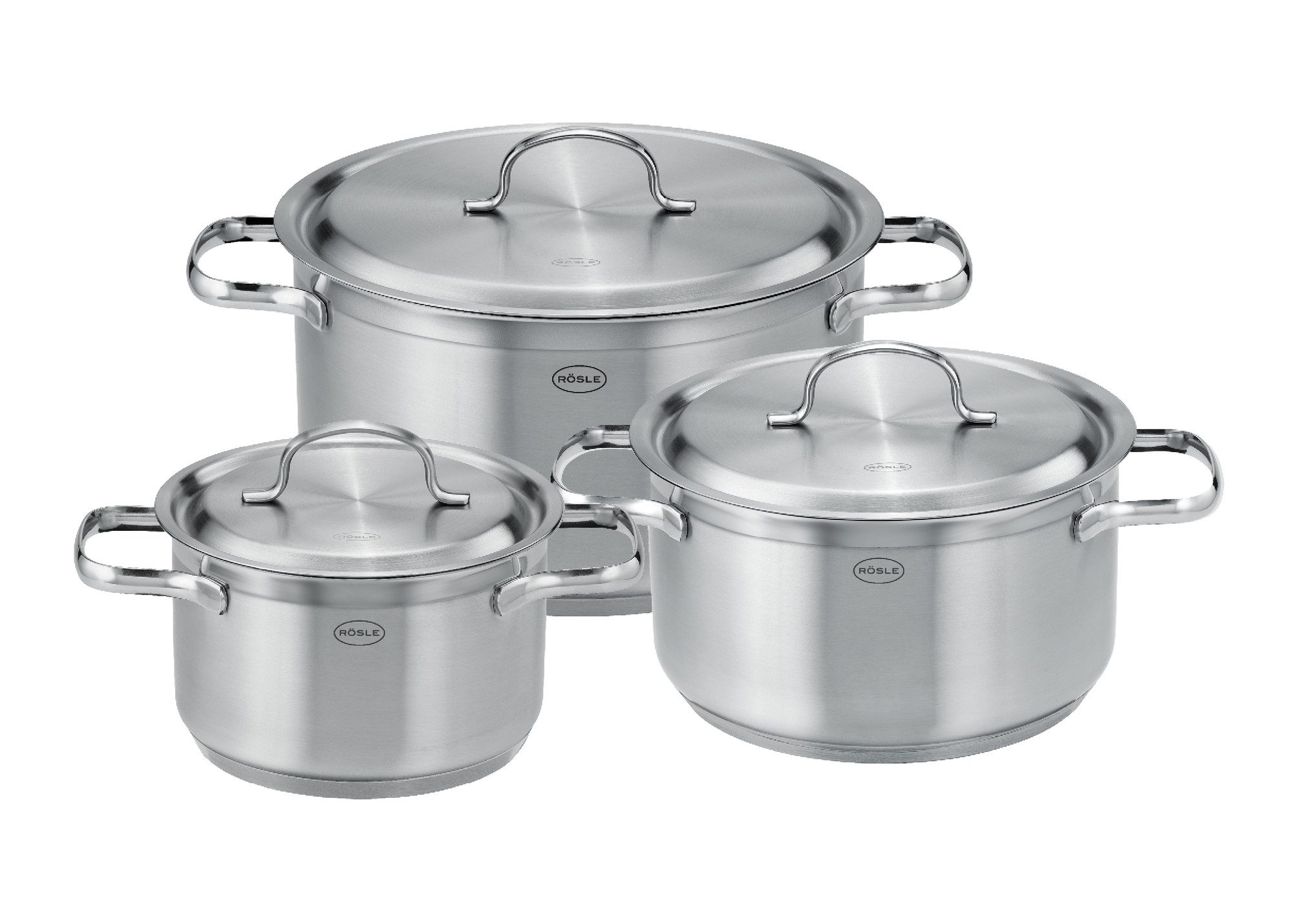 RÖSLE Topf-Set PUREELEMENTS, Edelstahl 18/10 (Set, 3-tlg)