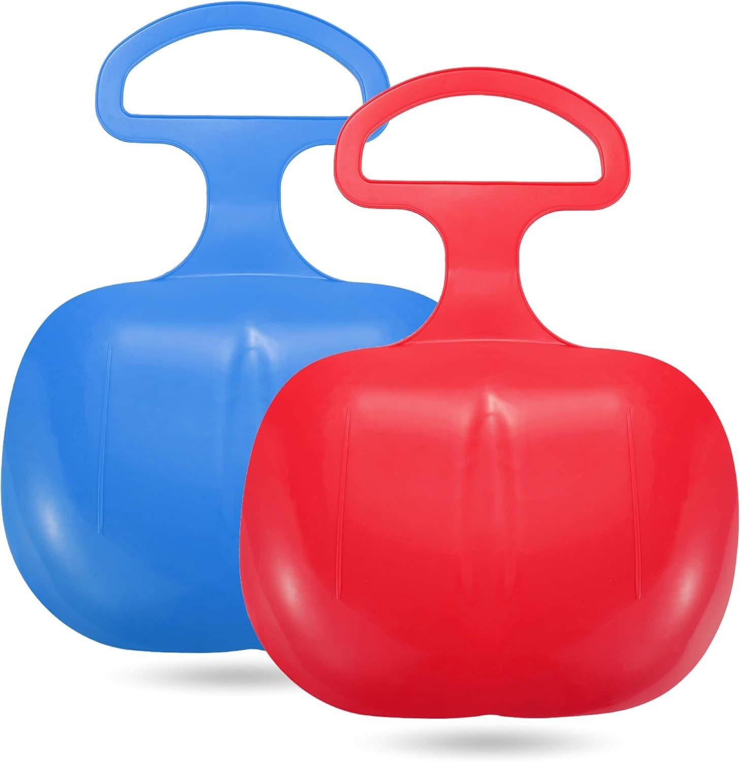 Outdoorn Schlitten 2er Bob Schlitten Set - blau & rot - zum Porutschen & Schlittenfahren (2er Set, 2-tlg., 2 Stück)