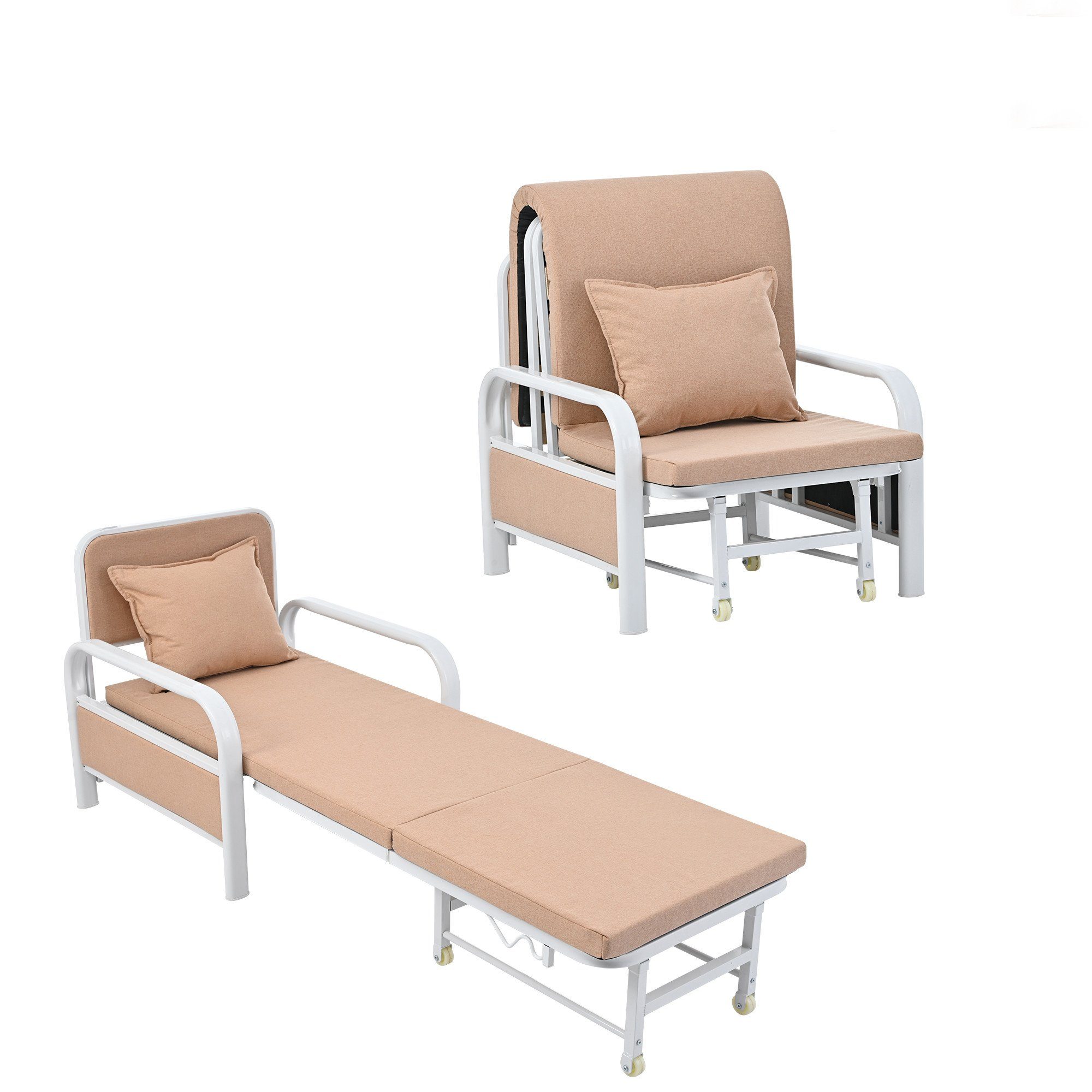 Relaxsessel (2-in-1 Schlafsessel Schlafsofa), Loungesessel mit Schlaffunktion, belastbar bis 150kg, verstellbar