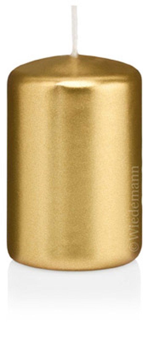 Wiedemann Свечи Stumpenkerze Столб свечи lackiert in Cello Gold 100 x 80 mm