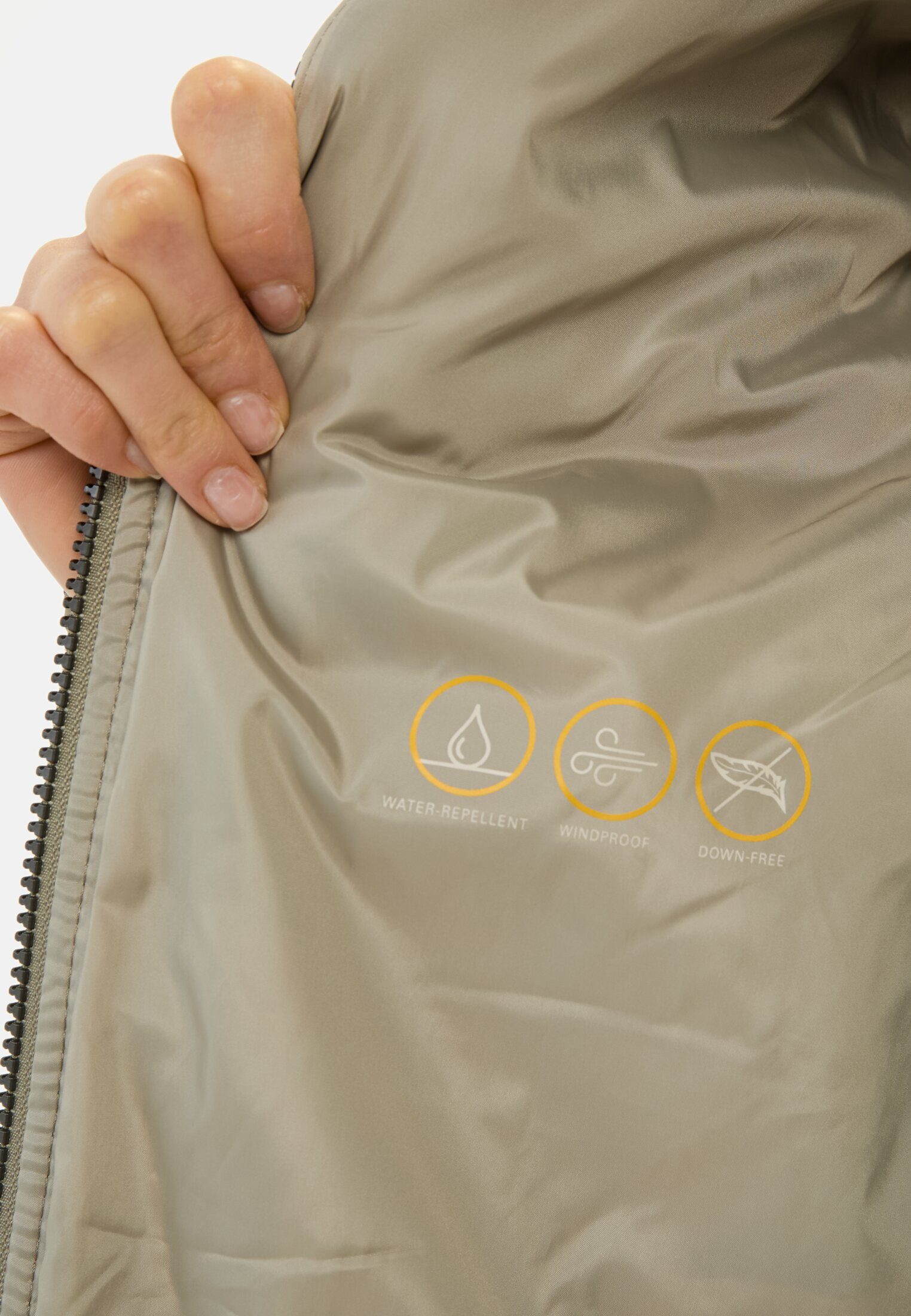 camel active Langjacke aus recyceltem Polyester Langarm