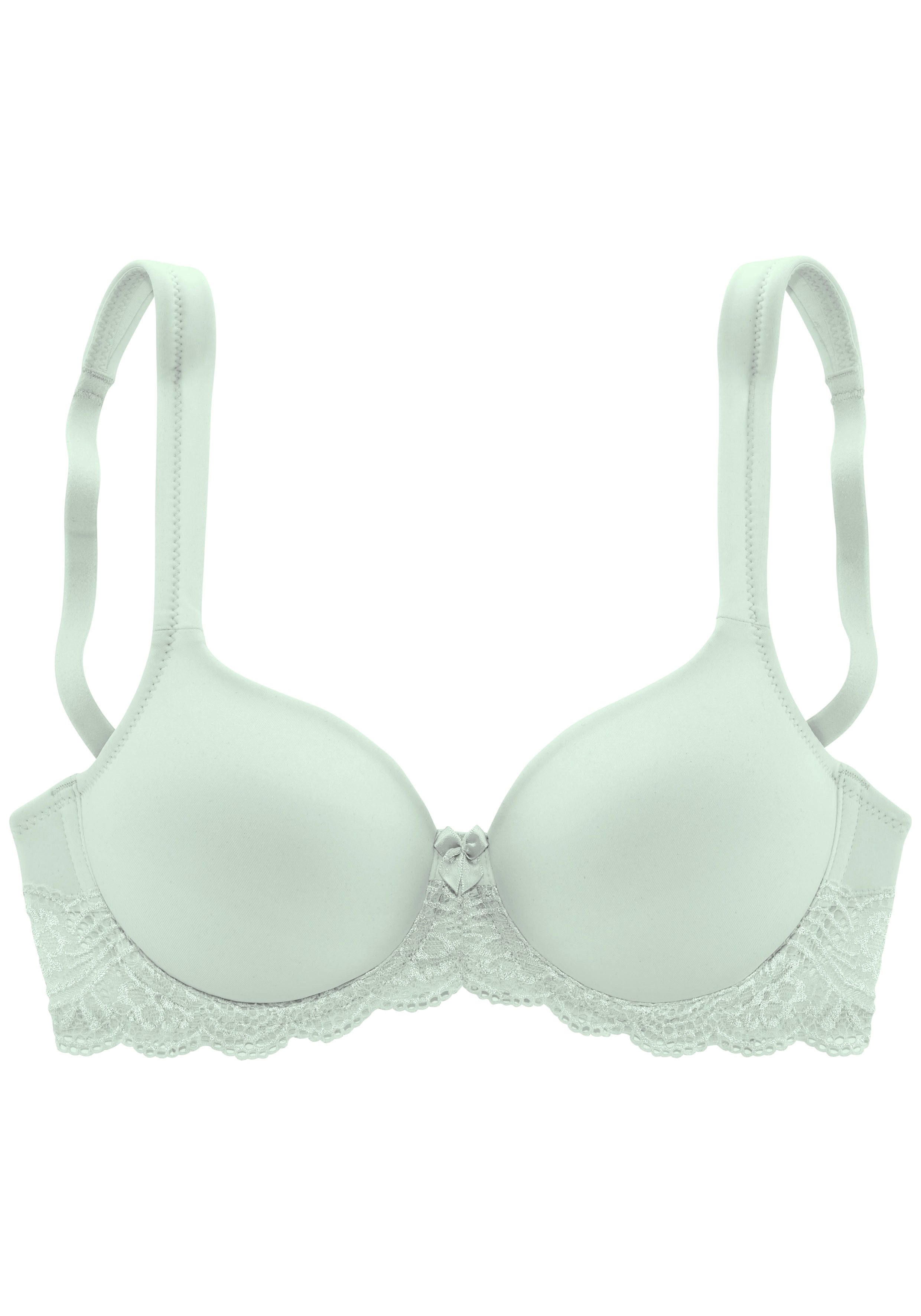 LASCANA Schalen-BH mit Bügel, nahtlos vorgeformte Cups, Spitzendetails, Dessous