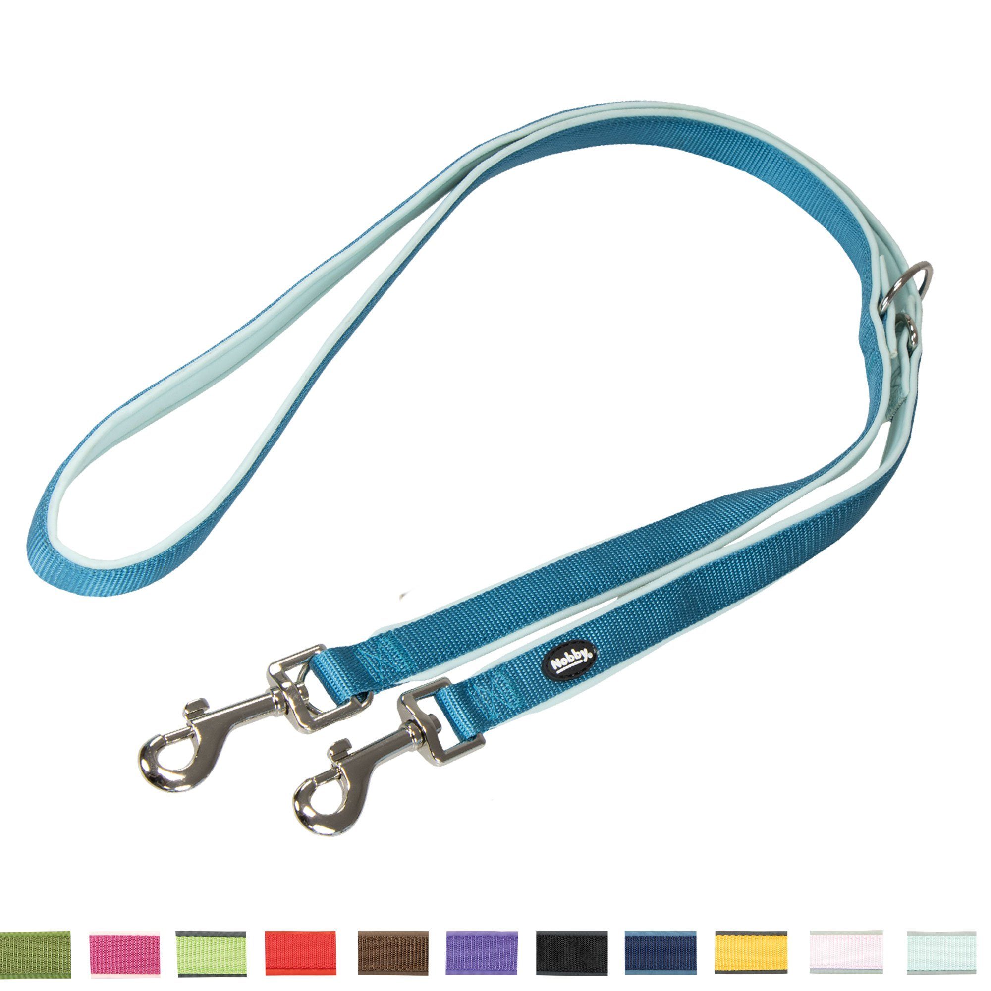 Nobby Führleine Führleine Classic Preno - Hundeleine mit Neopren, Nylon mit Neopren (1-tlg), viele trendige Farben Blau/Blau