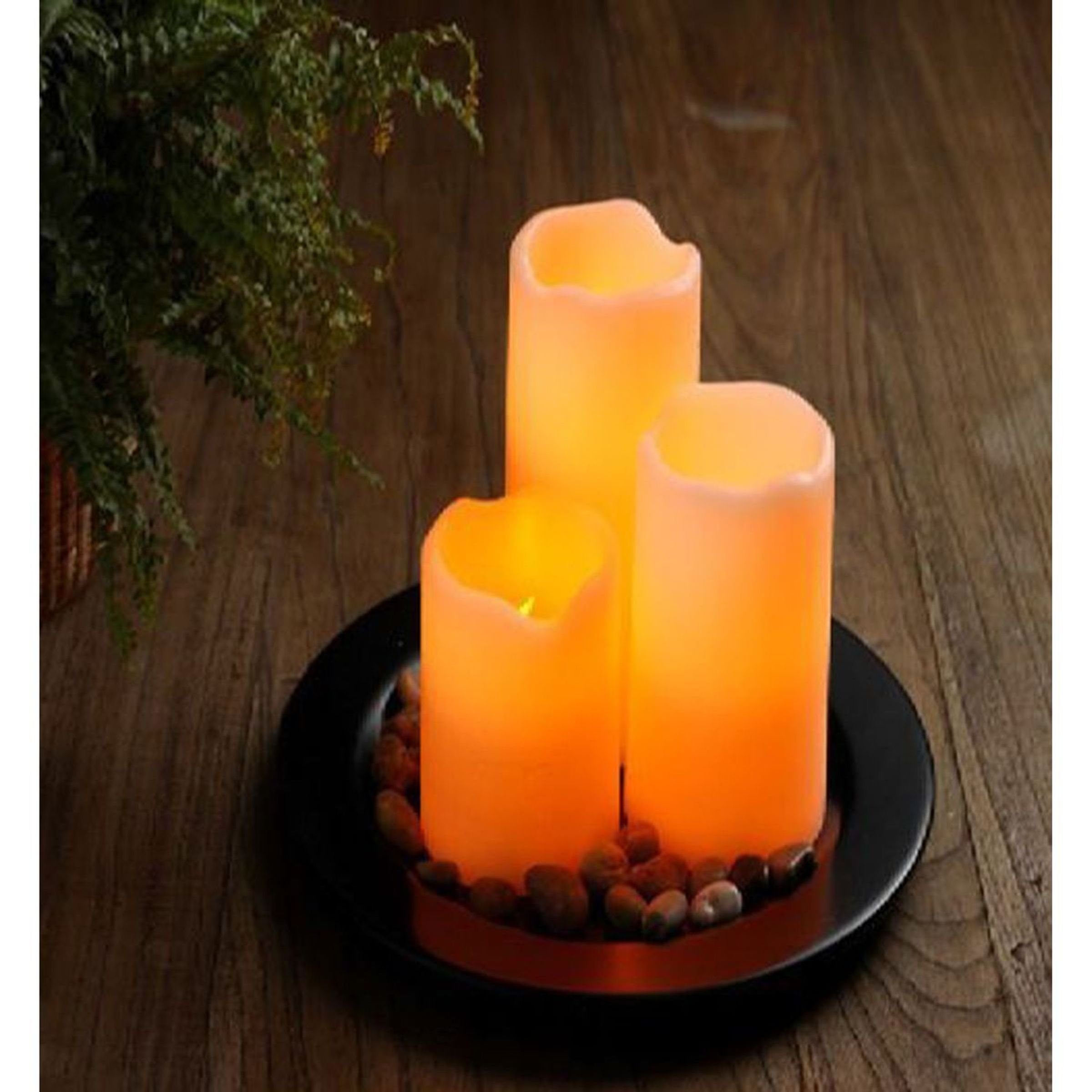 Gravidus LED-Kerze 4 LED Echtwachskerzen flackernd günstig online kaufen