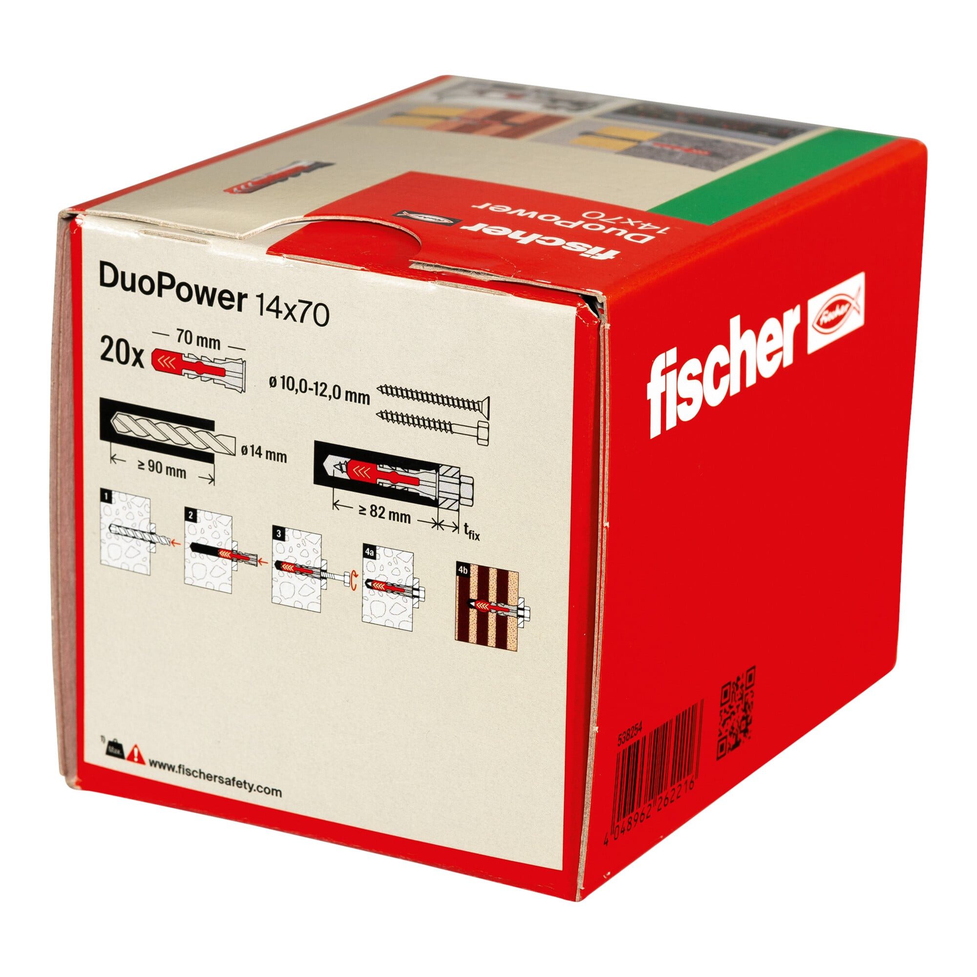 fischer Spreizdübel fischer Dübel DuoPower 14x70 LD 20 Stk