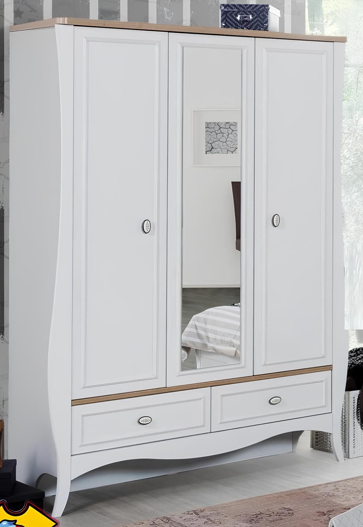 Xlmoebel Kleiderschrank Holz-Kleiderschrank für das Jugendzimmer mit viel Stauraum (1-St., Kleiderschrank) Hergestellt in Europa