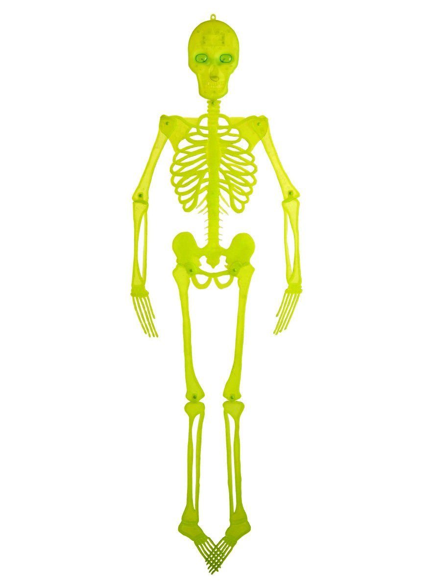 Smiffys Dekofigur Grünes Leuchtskelett Was Gespenst! Halloweendeko, an? das grün, und Genau, gruseilg glotzt ist Dich