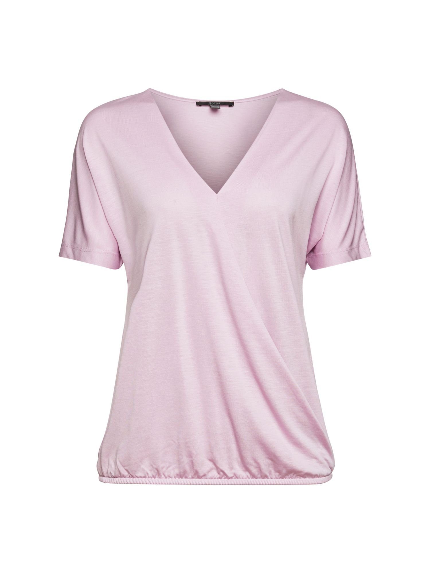 Esprit Collection T-Shirt Wickel-T-Shirt (1-tlg) LILAC