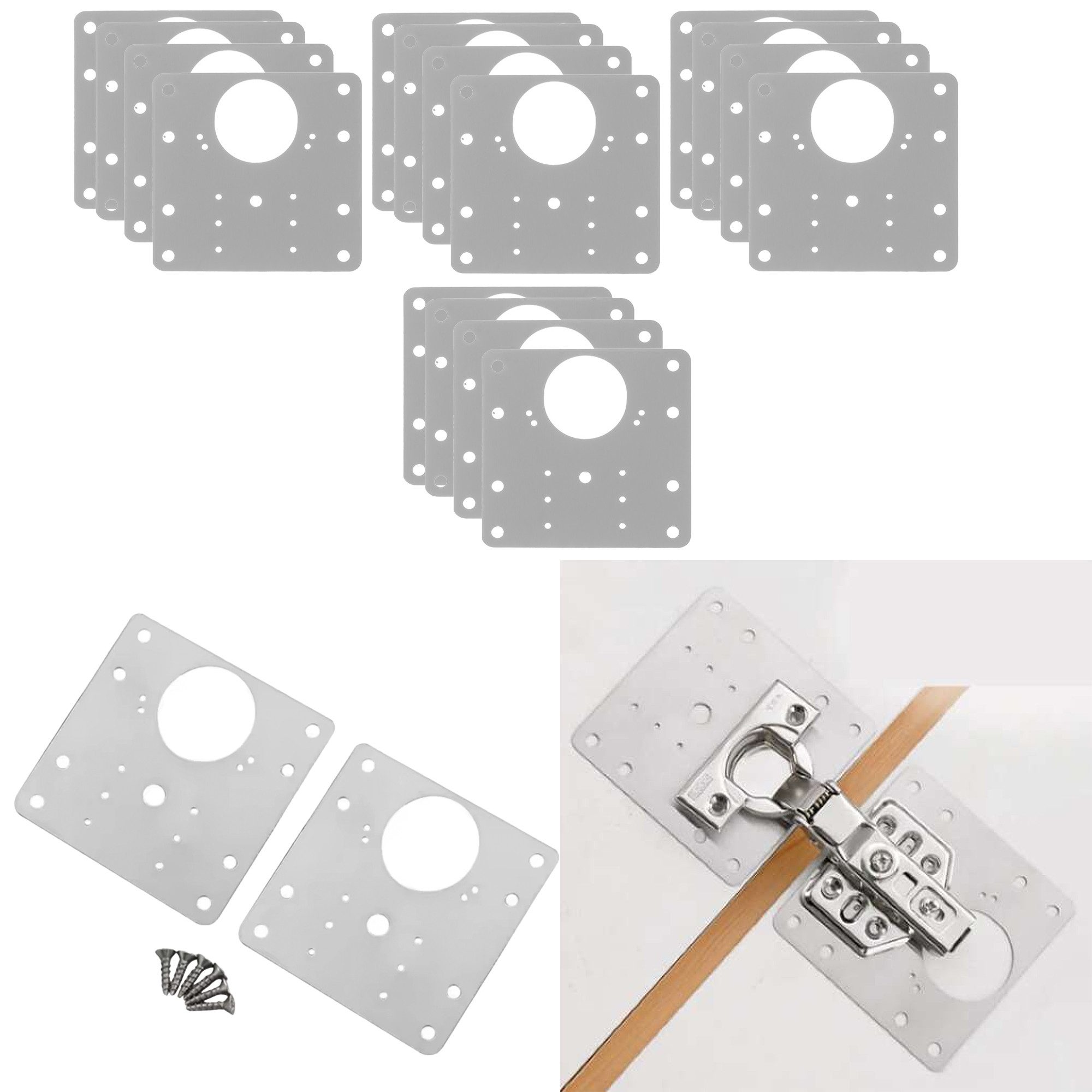 TSB Werk Montagezubehör Scharnier Reparaturplatte Möbel Schrank (16 St), Re günstig online kaufen