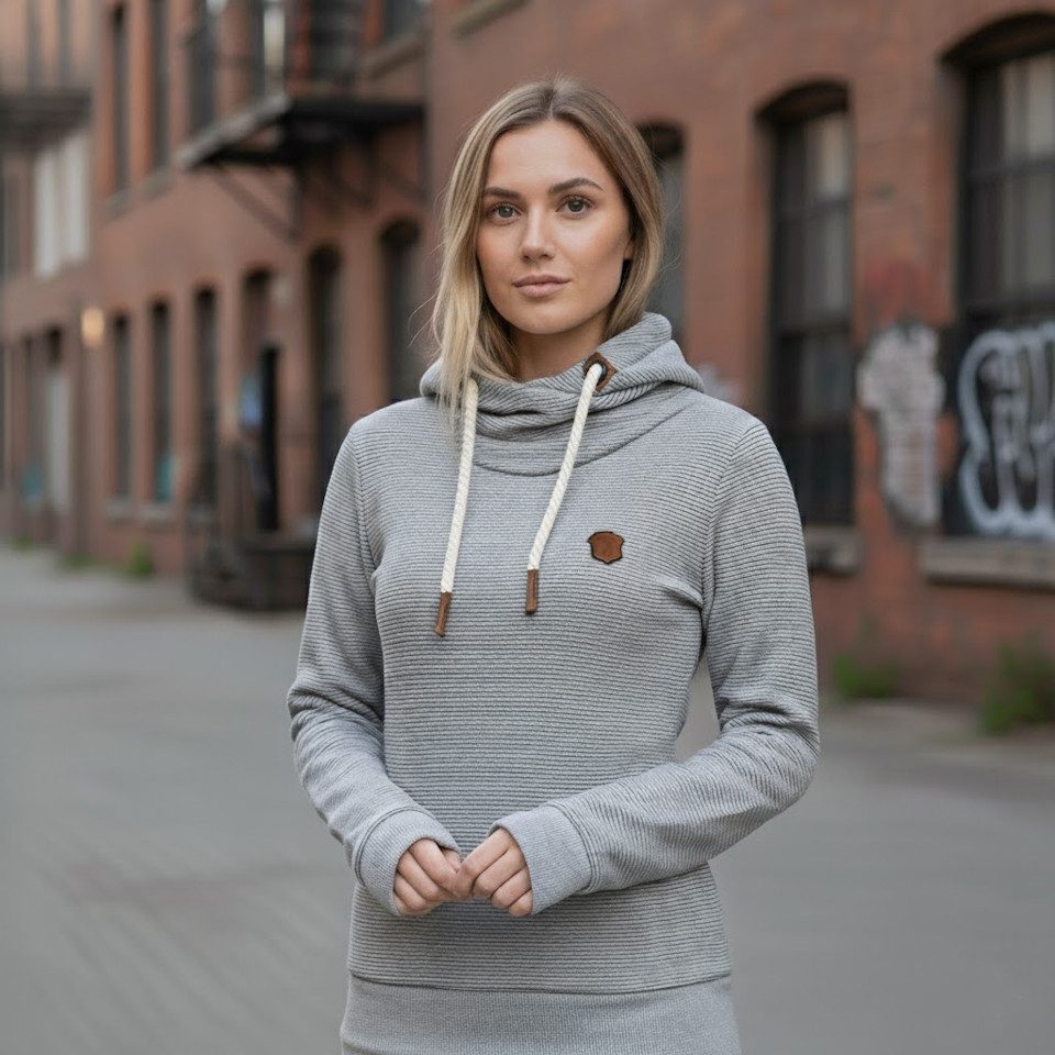 naketano Hoodie Damen Hoodie Grey Stripes