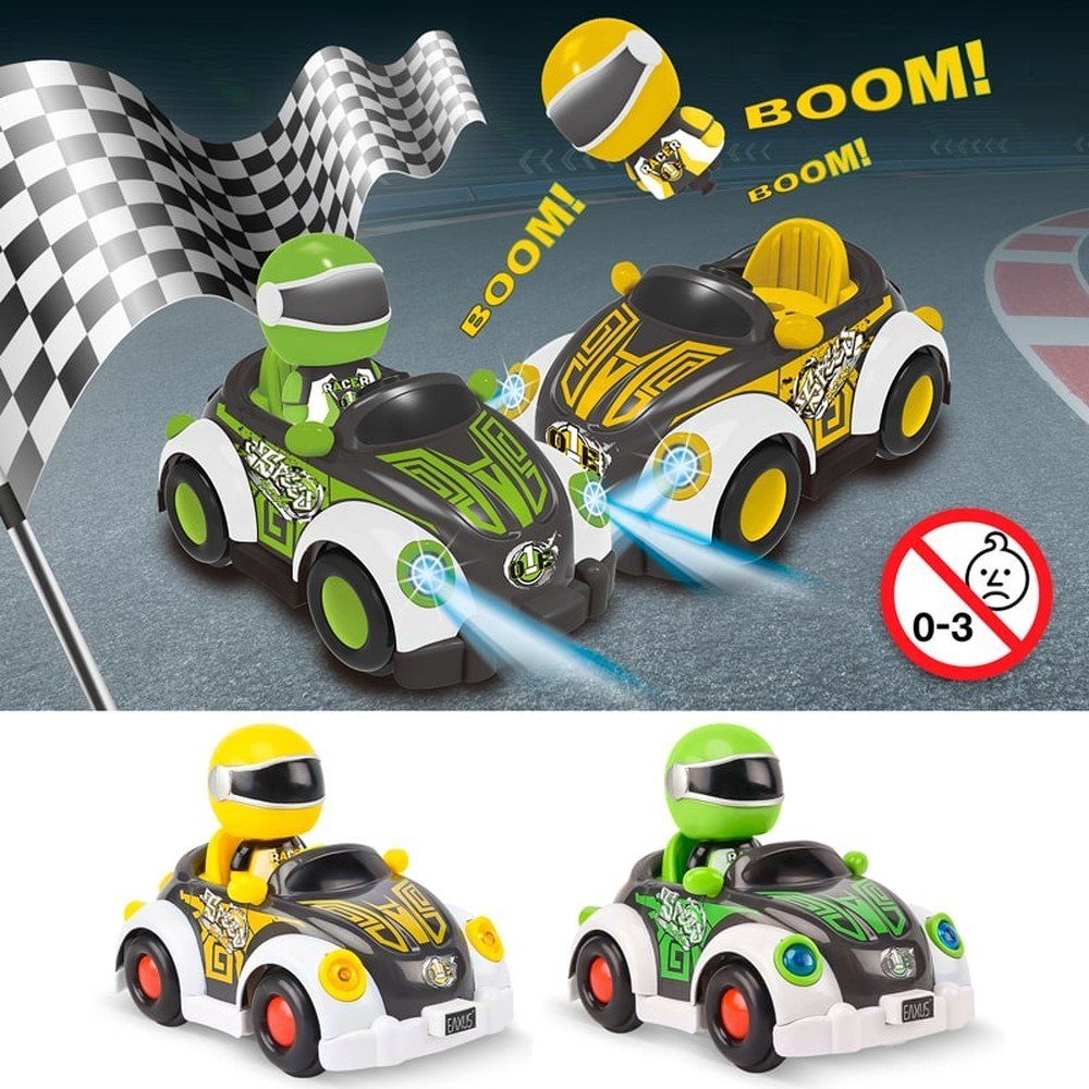 EAXUS RC-Auto Super Bumper Car, ferngesteuertes Boxauto (2x Autoscooter, 2x Fernbedienung), mit Sound- und Lichteffekte