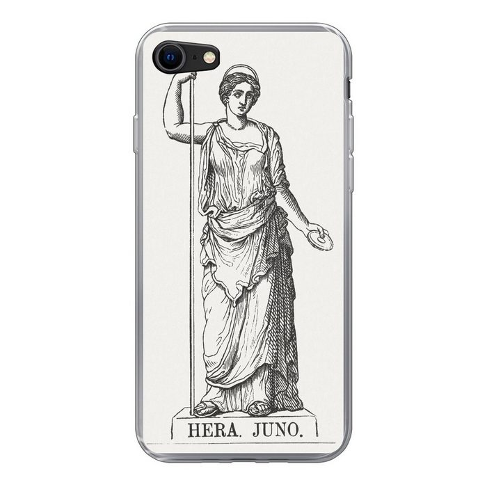 MuchoWow Handyhülle Eine Illustration der griechischen Göttin Hera Handyhülle Apple iPhone SE (2020) Smartphone-Bumper Print Handy