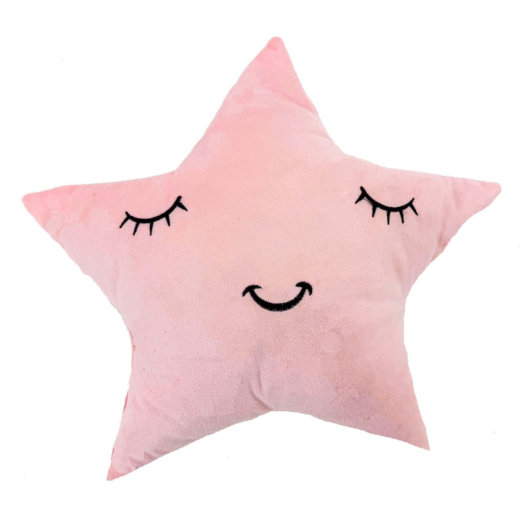 heimtexland Dekokissen Deko Kuschelkissen Kind Baby Zierkissen gefüllt, Formkissen Stern I super weich I Geschenkidee Geburt Taufe