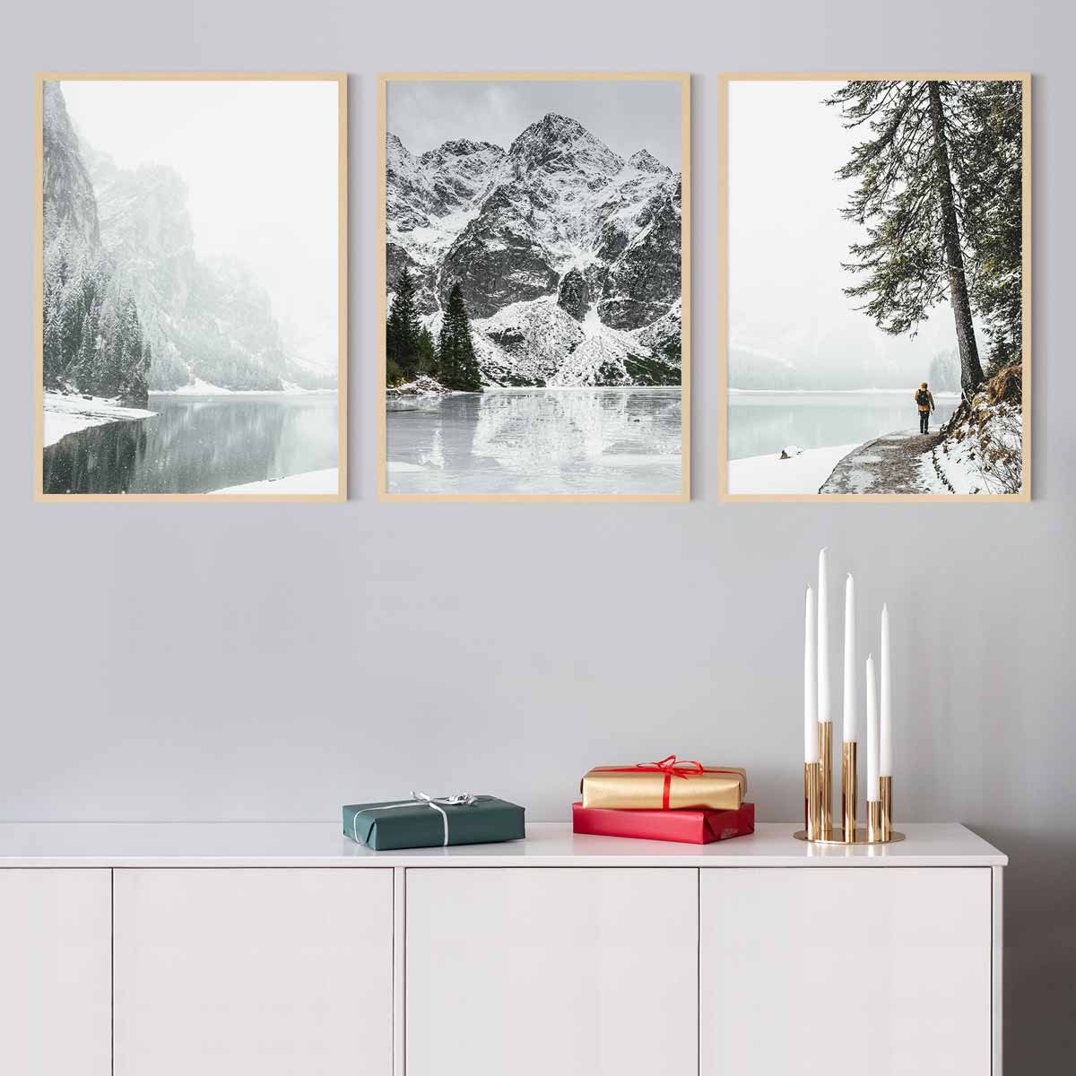 PHOTOLINI Bilderrahmen 3er Set, stabiles MDF-Holz, mit Acrylglas, extra Zub günstig online kaufen