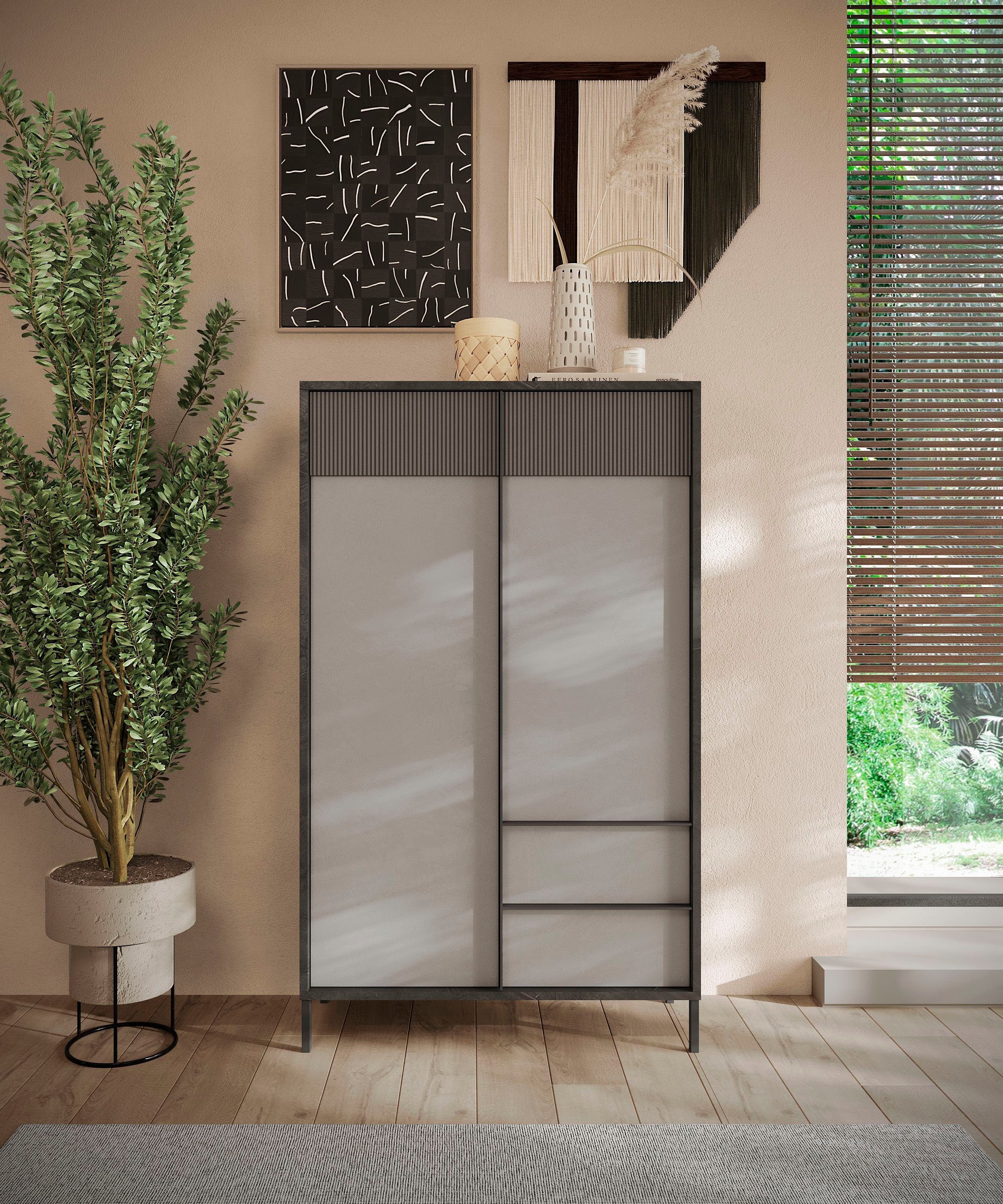 INOSIGN Highboard "Everest Höhe 177 cm, Kommode mit 2 Türen u. 2 Schubkäste günstig online kaufen