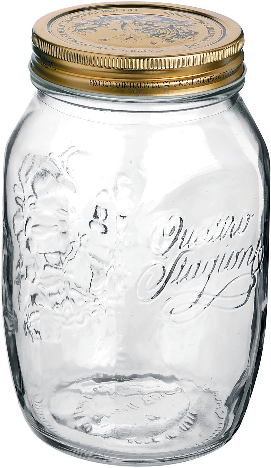 Bormioli Rocco Einmachglas Quattro Stagioni, Glas, (Set, 12-tlg., 12 Stück, 1,0l Fassungsvermögen), luftdicht verschließbar