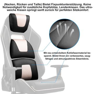GTPLAYER Gaming-Stuhl Gaming Stuhl Bürostuhl mit Triple-Support-Technologie (Packung), Wippfunktion 150KG belastbar, Vestellbare Rückenlehne, Computerstuhl