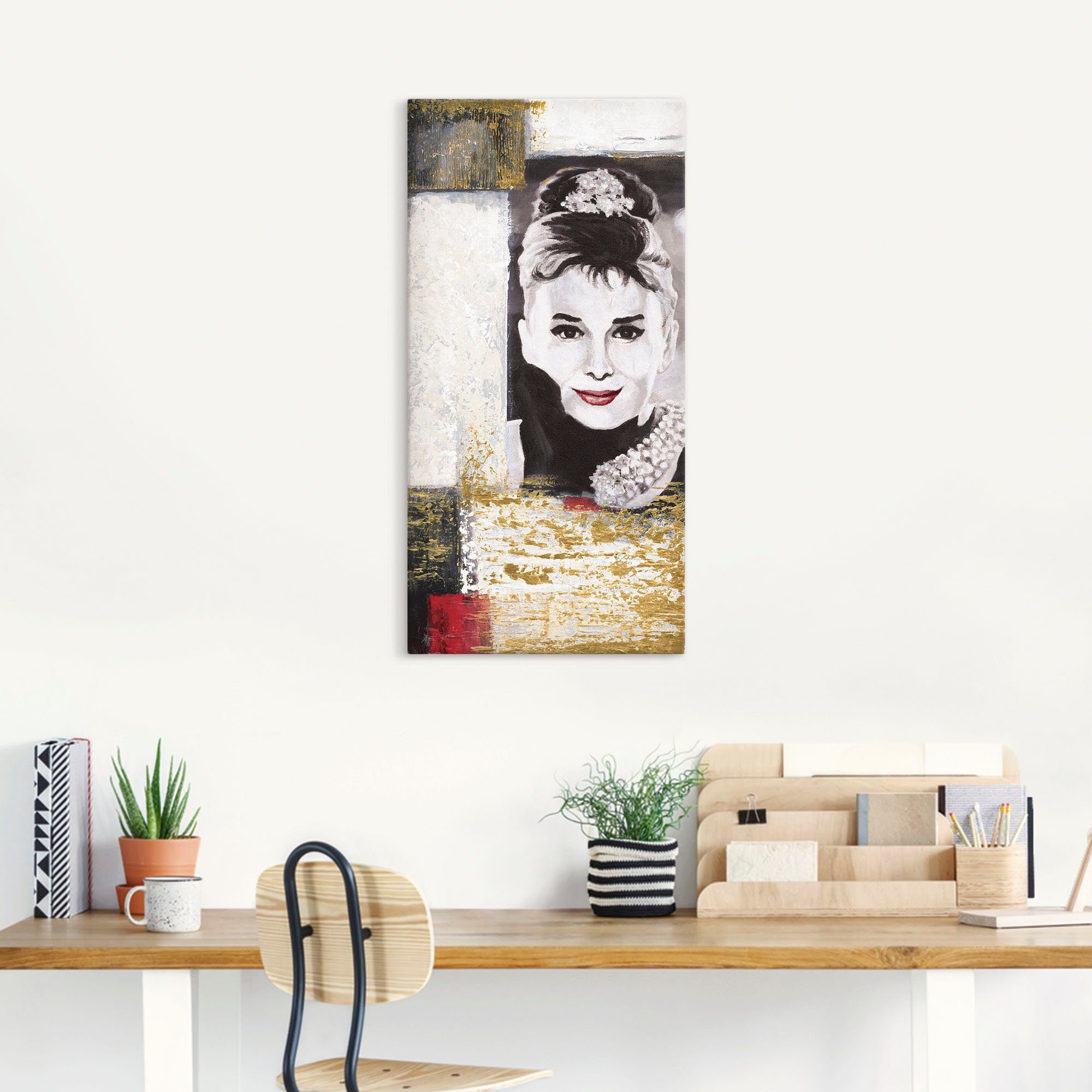 (1 Artland - Hollywood Leinwandbild, versch. Poster oder Audrey Porträts in Größen VI St), Wandaufkleber als Wandbild Hepburn, Legenden