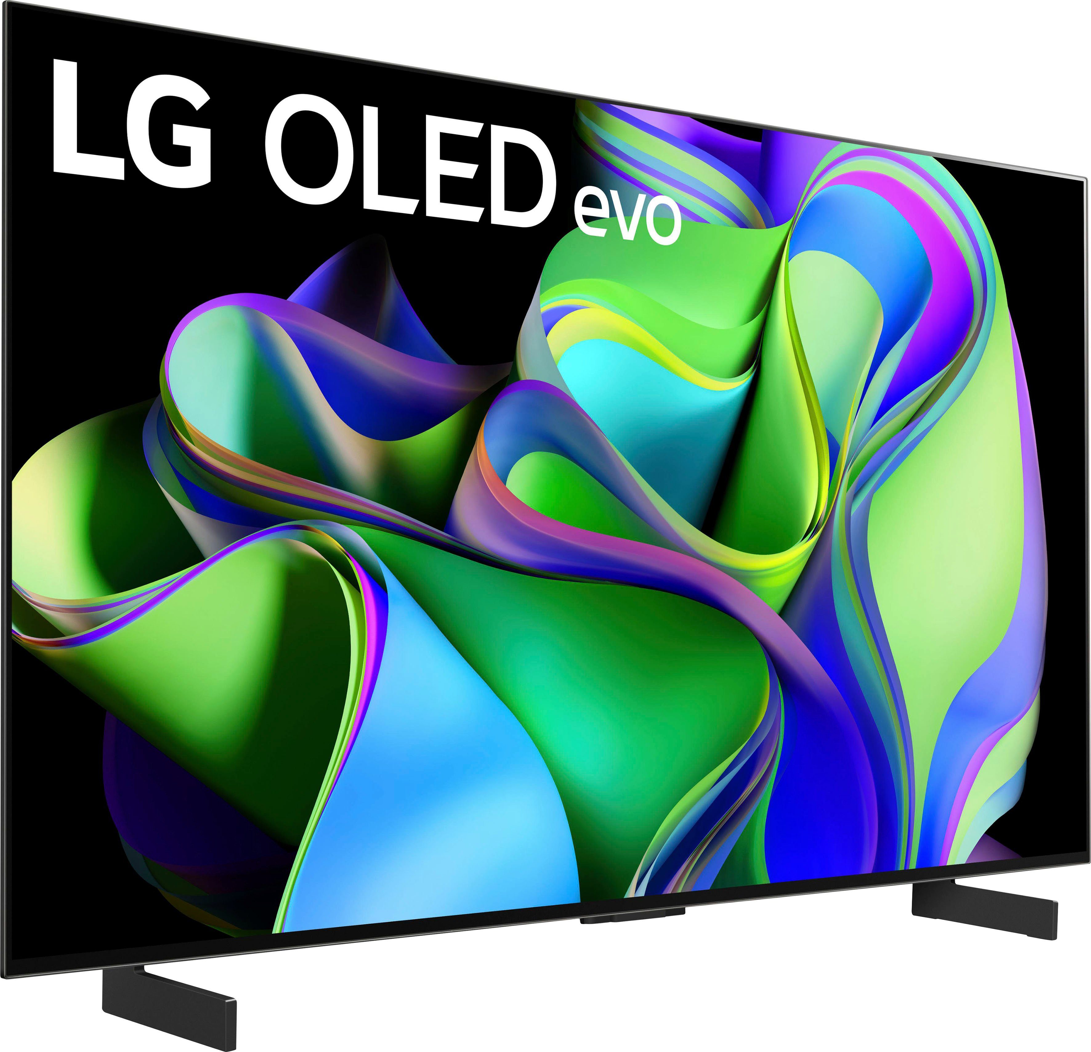 Gen6 zu Ultra HD, OLED-Fernseher (106 Hz, Zoll, evo, OLED42C37LA Tuner) LG 120 AI-Prozessor, α9 bis 4K cm/42 Twin Triple 4K OLED Smart-TV,