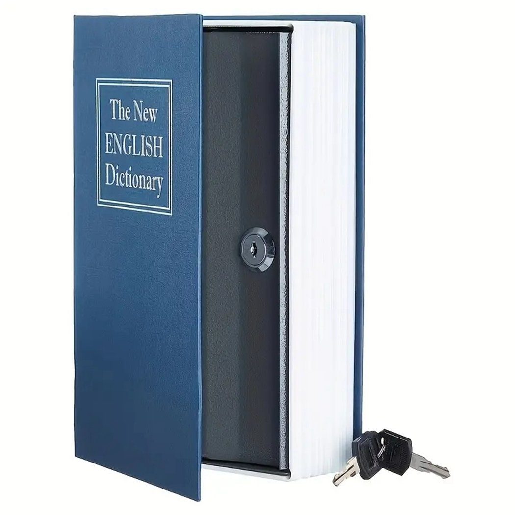 mit Simulierter Büchertresor Schlüsseltresor Schlosscode-Schlüsselkasten Blau TUABUR