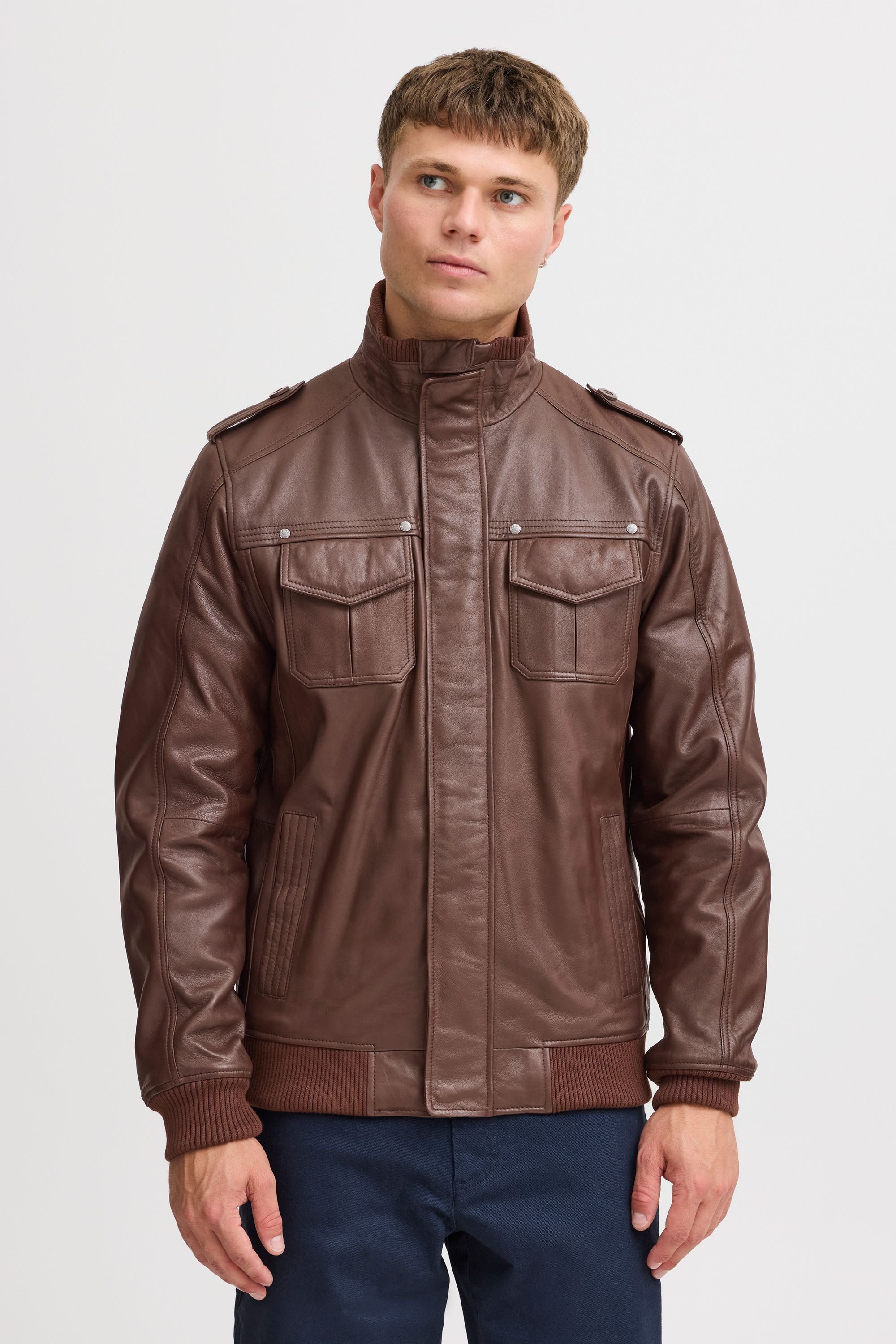 !Solid Lederjacke SDCamash Bikerjacke mit Stehkragen