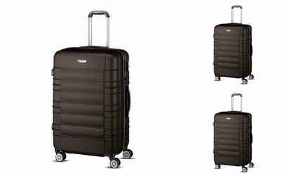 Hoffmanns Kofferset "Travelstar" ABS Hartschalenkofferset Trolley Koffer 360 Grad Rollensystem Hartschale Reisekoffer mit 4 Doppelräder