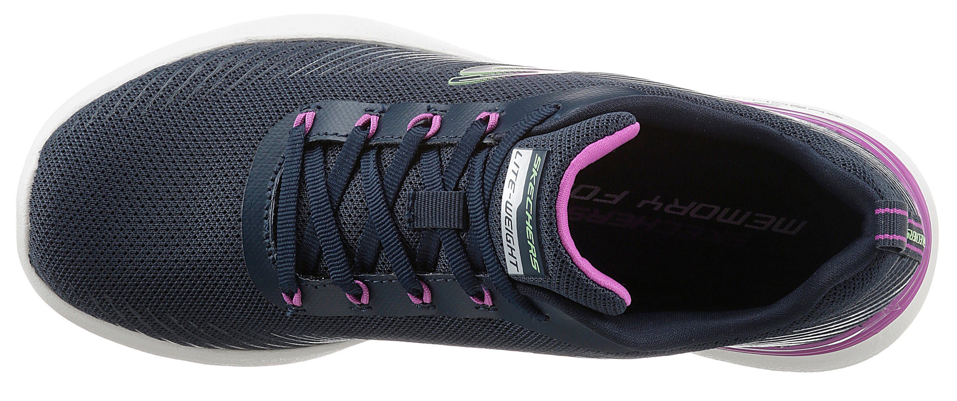 Foam Sneaker LUMINOSITY Skechers SKECH-AIR mit Memory Ausstattung navy-lila DYNAMIGHT