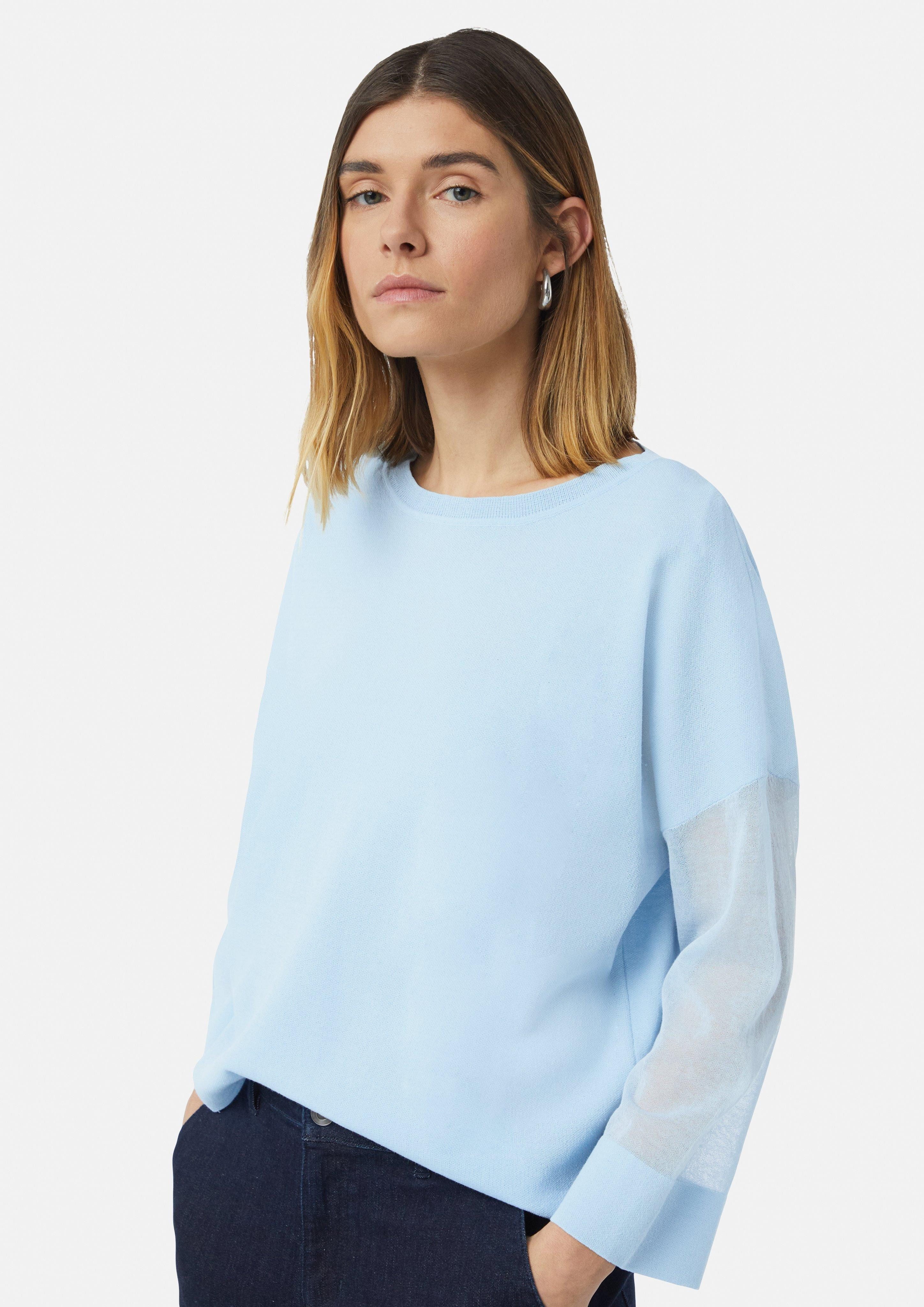 Comma Langarmshirt Feinstrickpullover mit Durchzugkordel Durchzugkordel günstig online kaufen