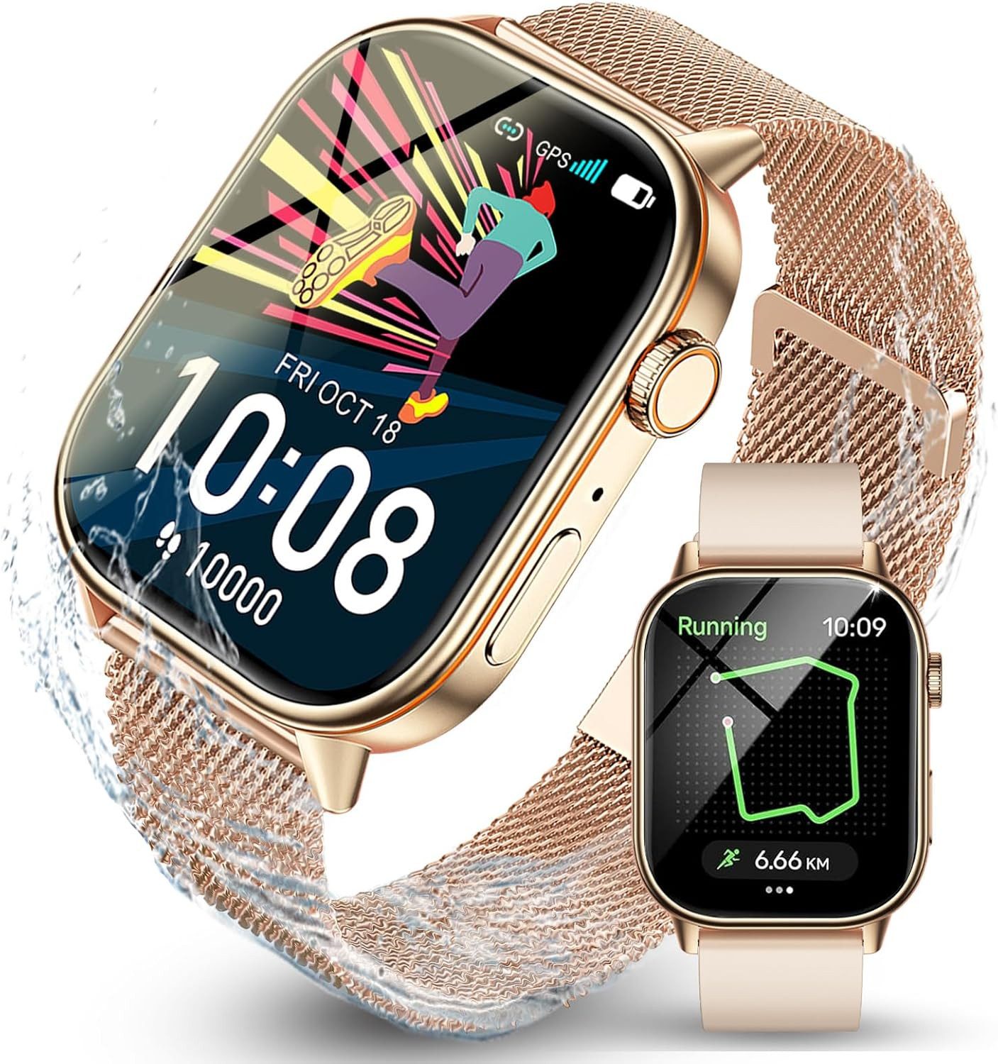 LOYEWAIER QX17-ROSA Smartwatch (5 cm, android ios)