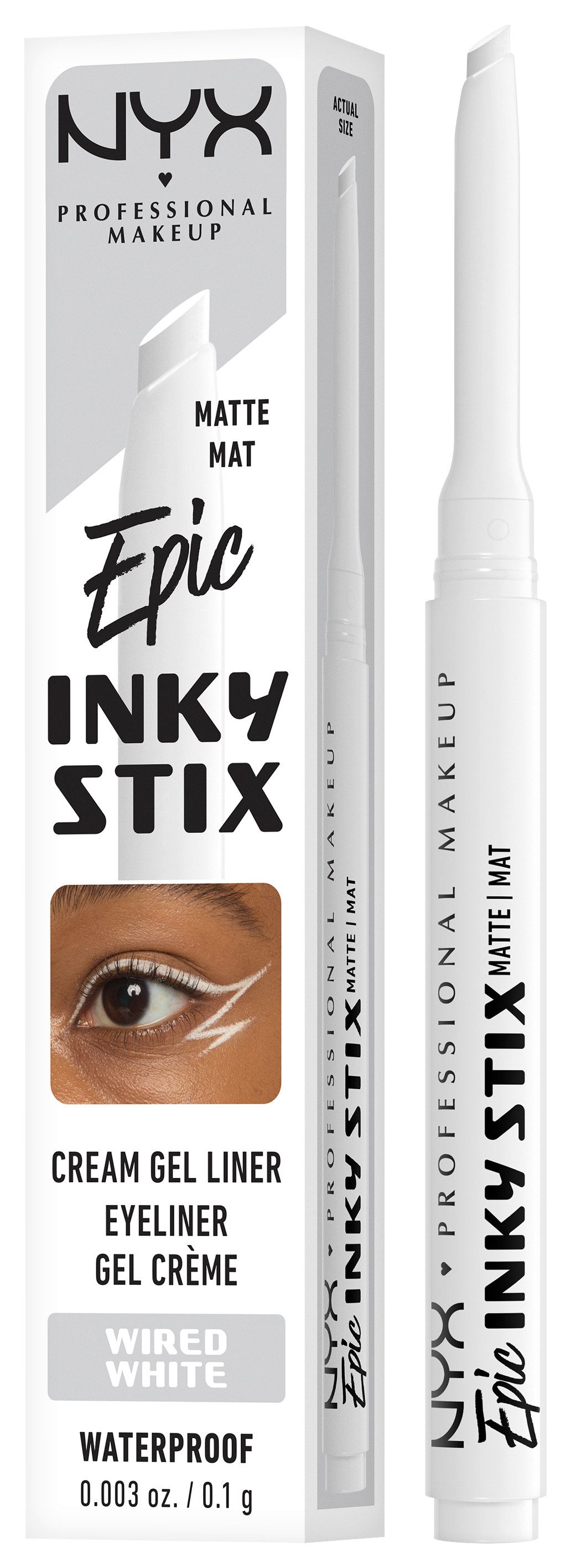 NYX PROFESSIONAL MAKEUP Eyeliner EPIC INKY STIX CREAM GEL EYELINER, ideal für definierte Lidstriche und vielfältige, ausdrucksstarke Looks