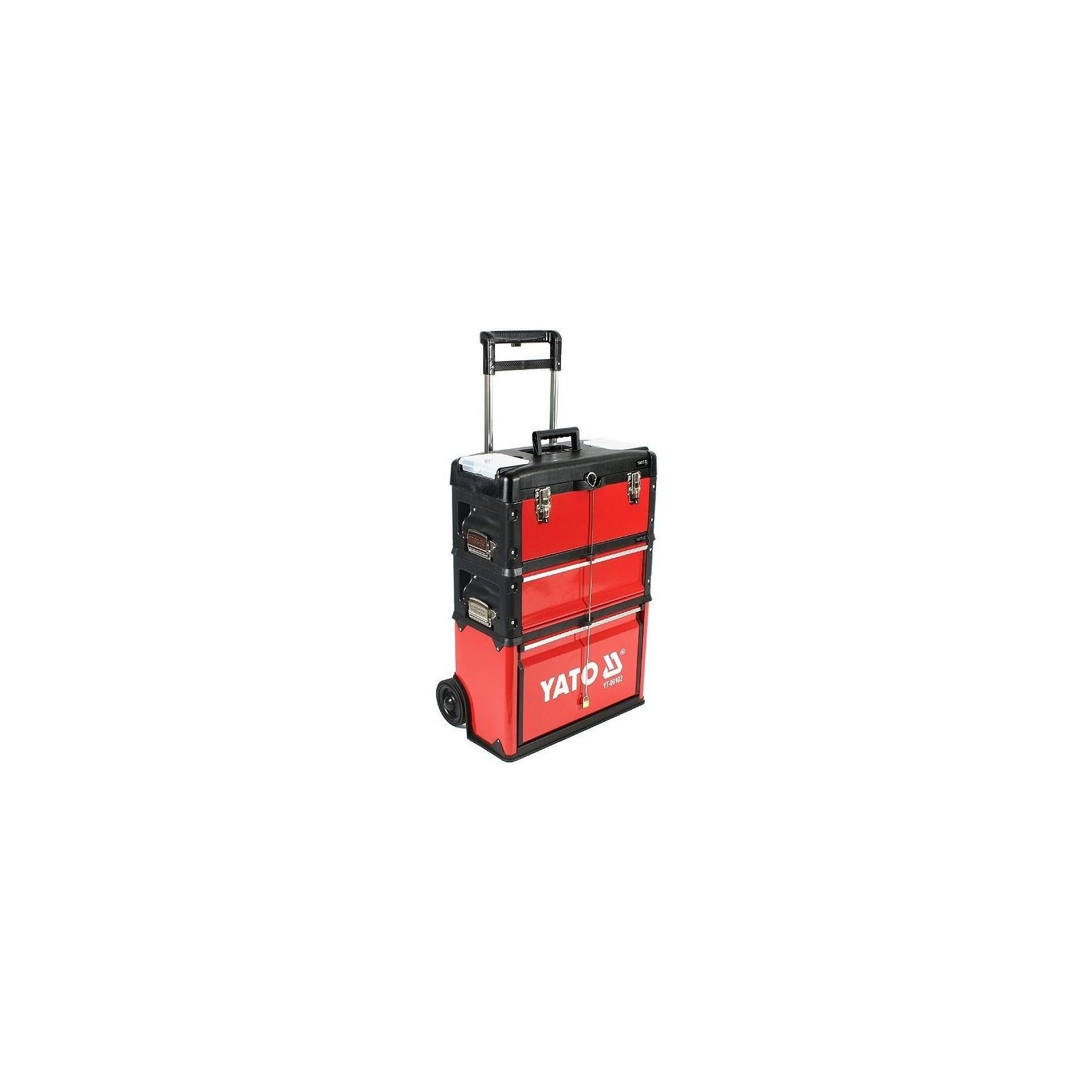 Yato Werkzeugkoffer Werkzeug-Trolley mit 3 Modulen YT-09102