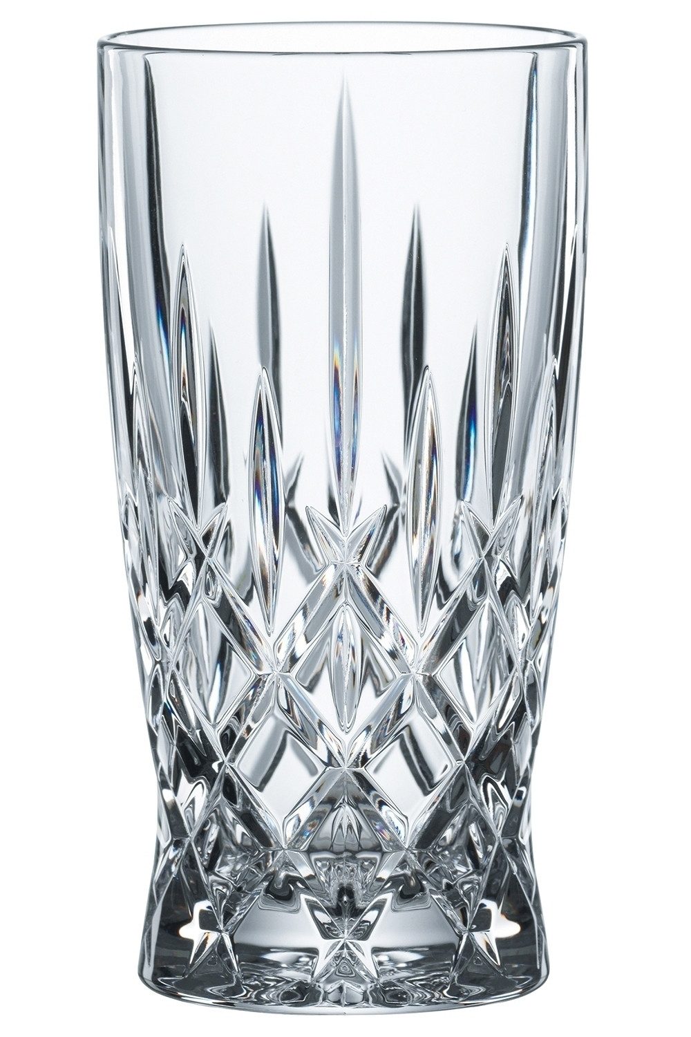 Nachtmann Latte-Macchiato-Glas NOBLESSE, 9-teilig, Transparent, mit Schliff, Kristallglas, mit 4 Gläsern, 4 Trinkhalmen und 1 Reinigungsbürste