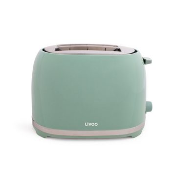 LIVOO Toaster LIVOO Frühstückset Toaster Wasserkocher Küchengeräte Set DOD160VS mint