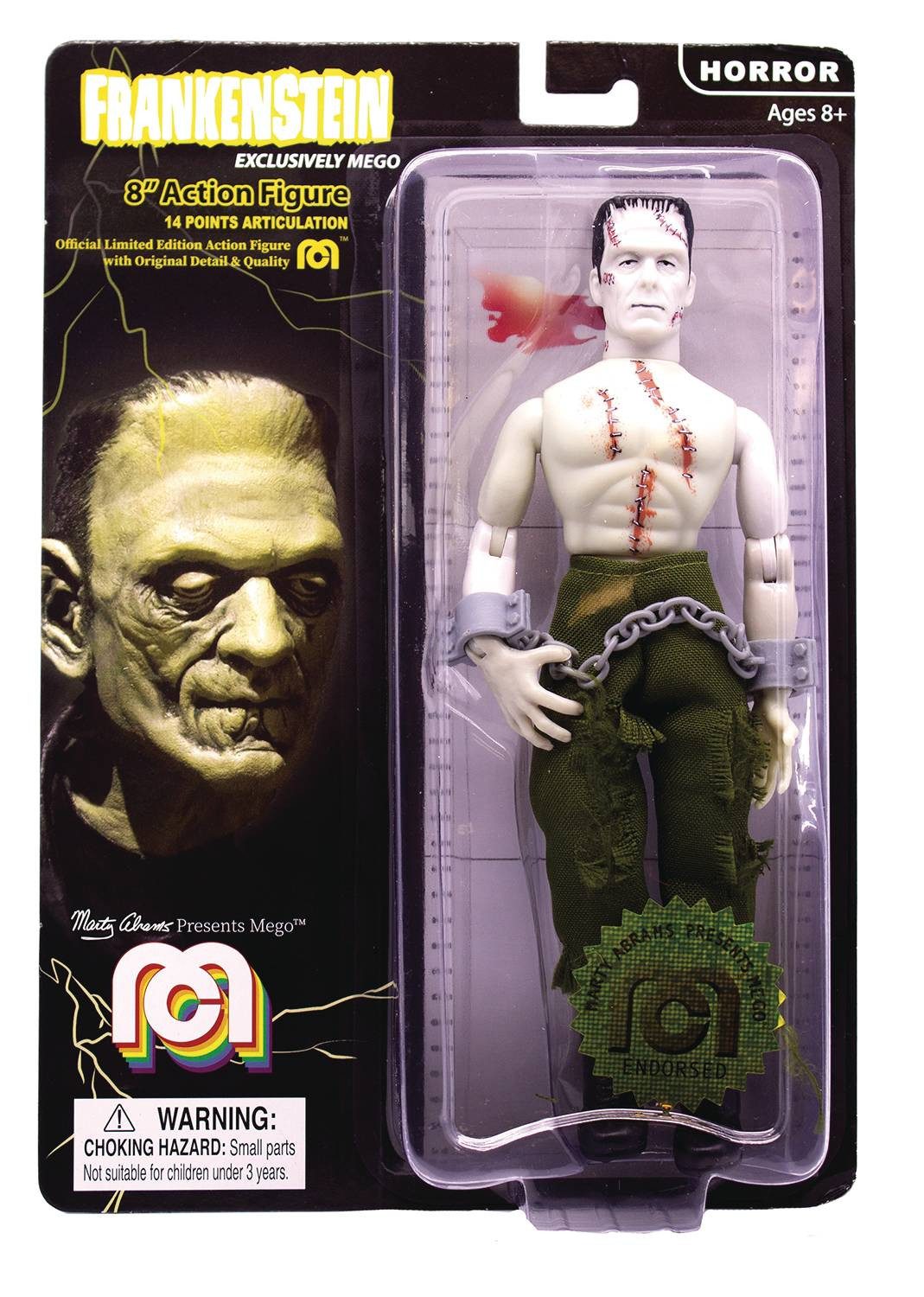 Mego Actionfigur MEGO HORROR WAVE 6 FRANKENSTEIN BARE CHEST 20 cm ACTIONFIGUR