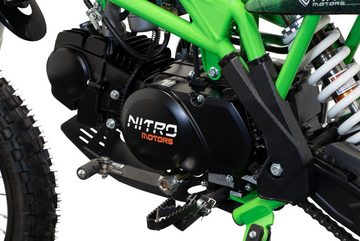 Nitro Motors Dirt-Bike Motocross 125cc midi Kinder Dirtbike Sky 17/14" Crossbike Pitbike, 4 Gang