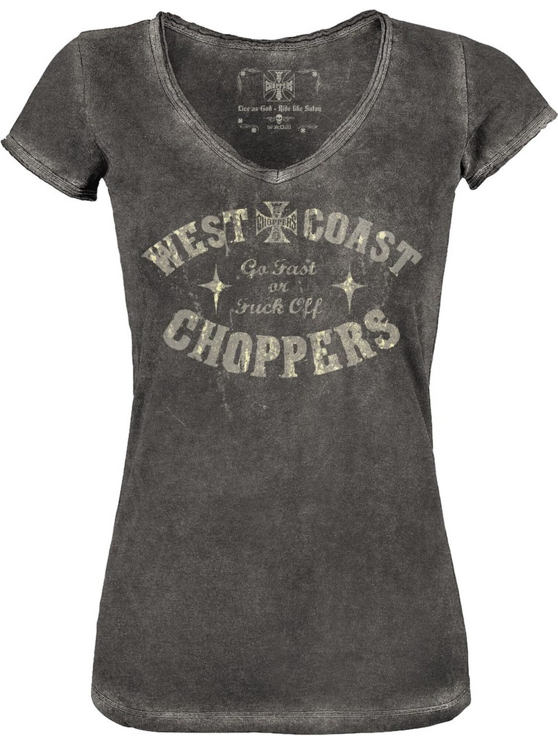 West Coast Choppers T-Shirt Go Fast V Neck