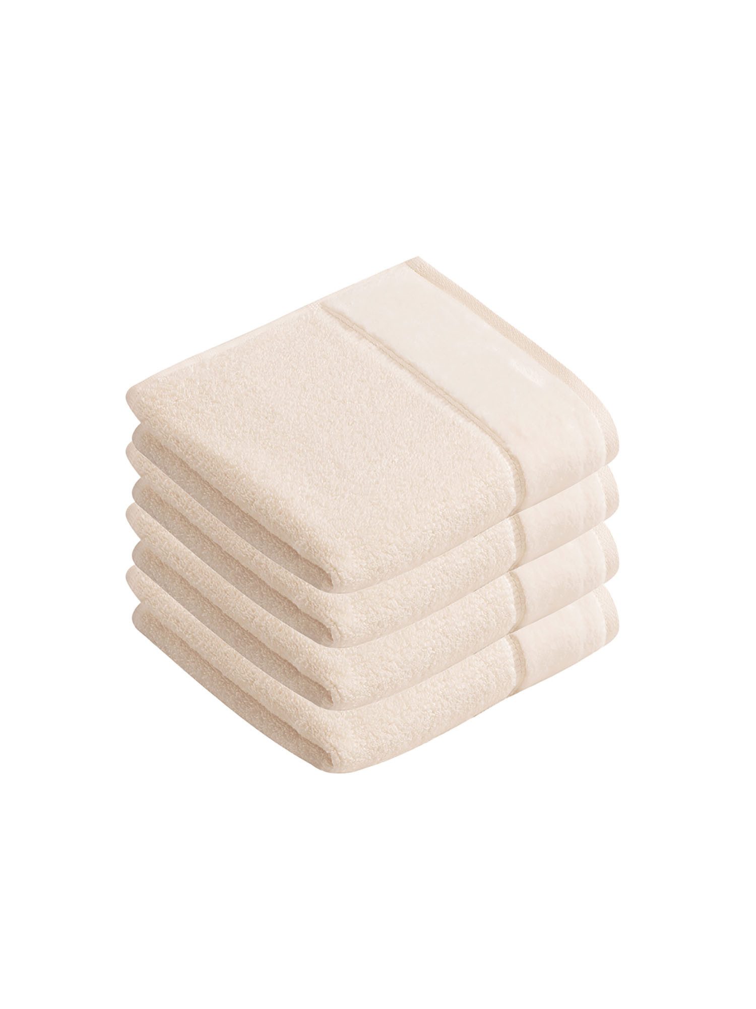 Vossen Gästehandtücher 4er Pack Gästetuch 40 x 60 cm Pure, Frottier (Spar-Set, 4-St)