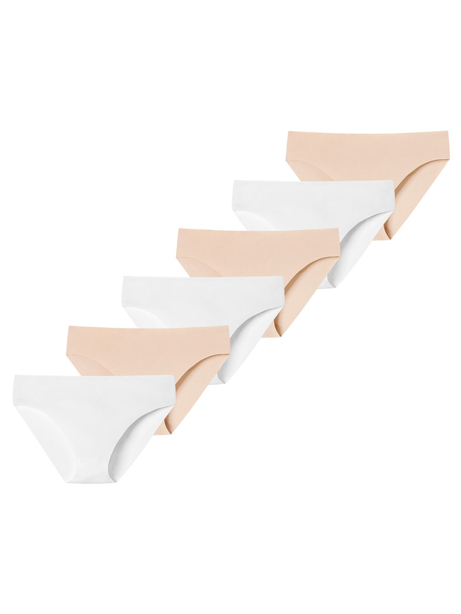Schiesser Slip Invisible Light (6-St) Unterhose, Basic Slip, Slip