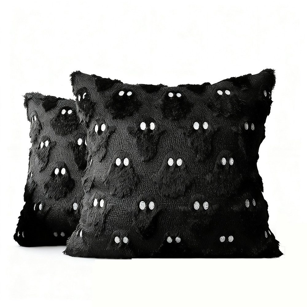 CLTYQ Kissenbezug Halloween Kissenbezug 45x45 cm – Geister Design, Schwarz, günstig online kaufen
