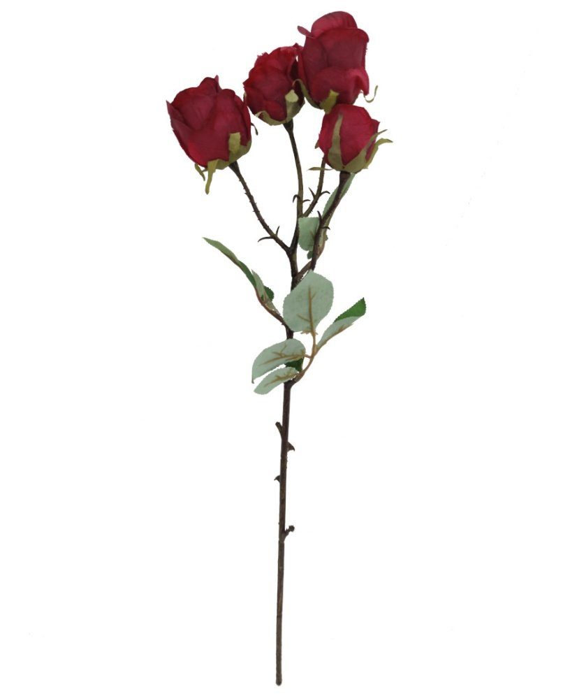 Kunstblume *Edle Stielblume, täuschend echt künstlich, 2474U, echt Blätter wirkende und (Rosa), Rose Höhe cm, naturgetreu, Seidenblüte täuschend 46