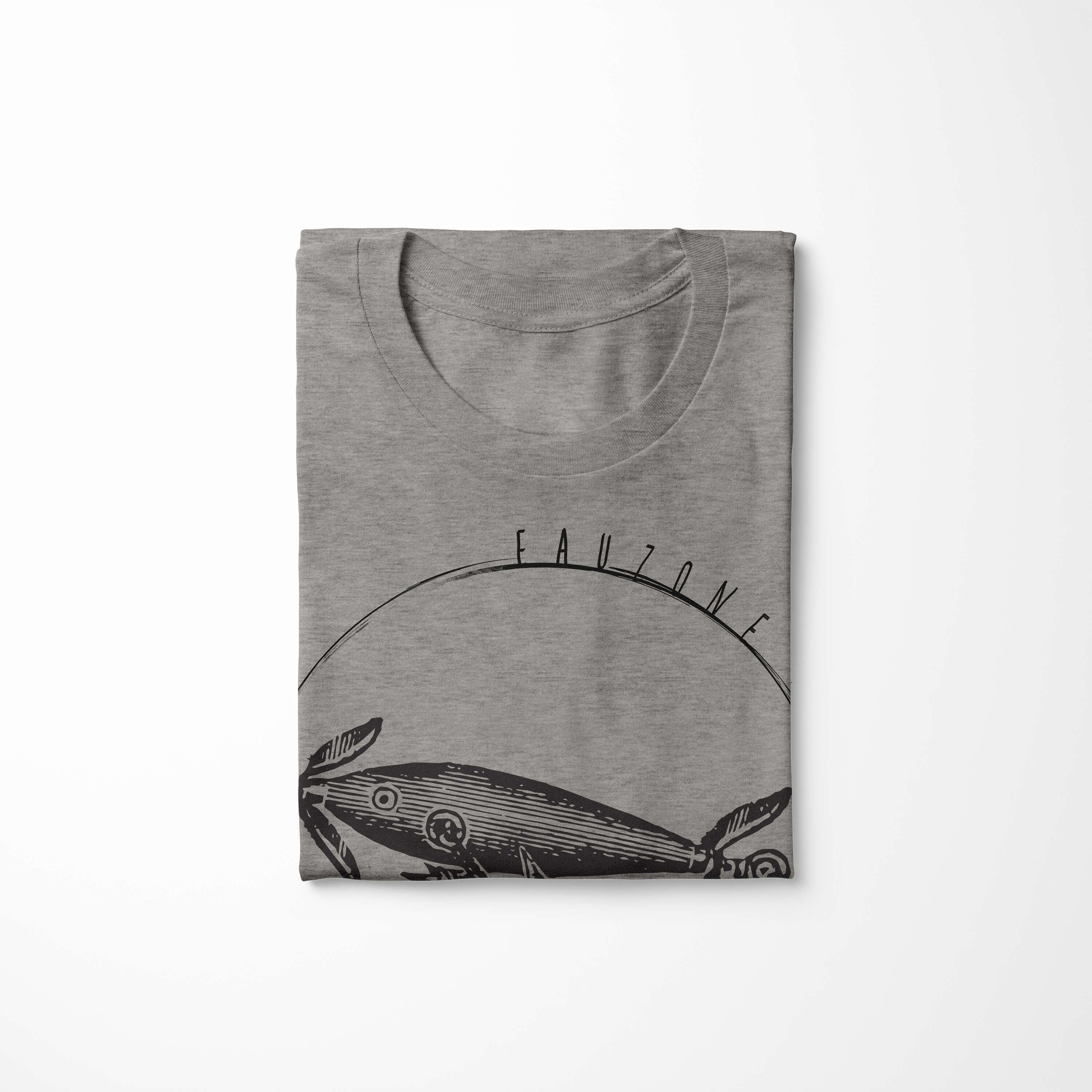 Sinus Art Ash T-Shirt T-Shirt Vintage Fischhaken Herren