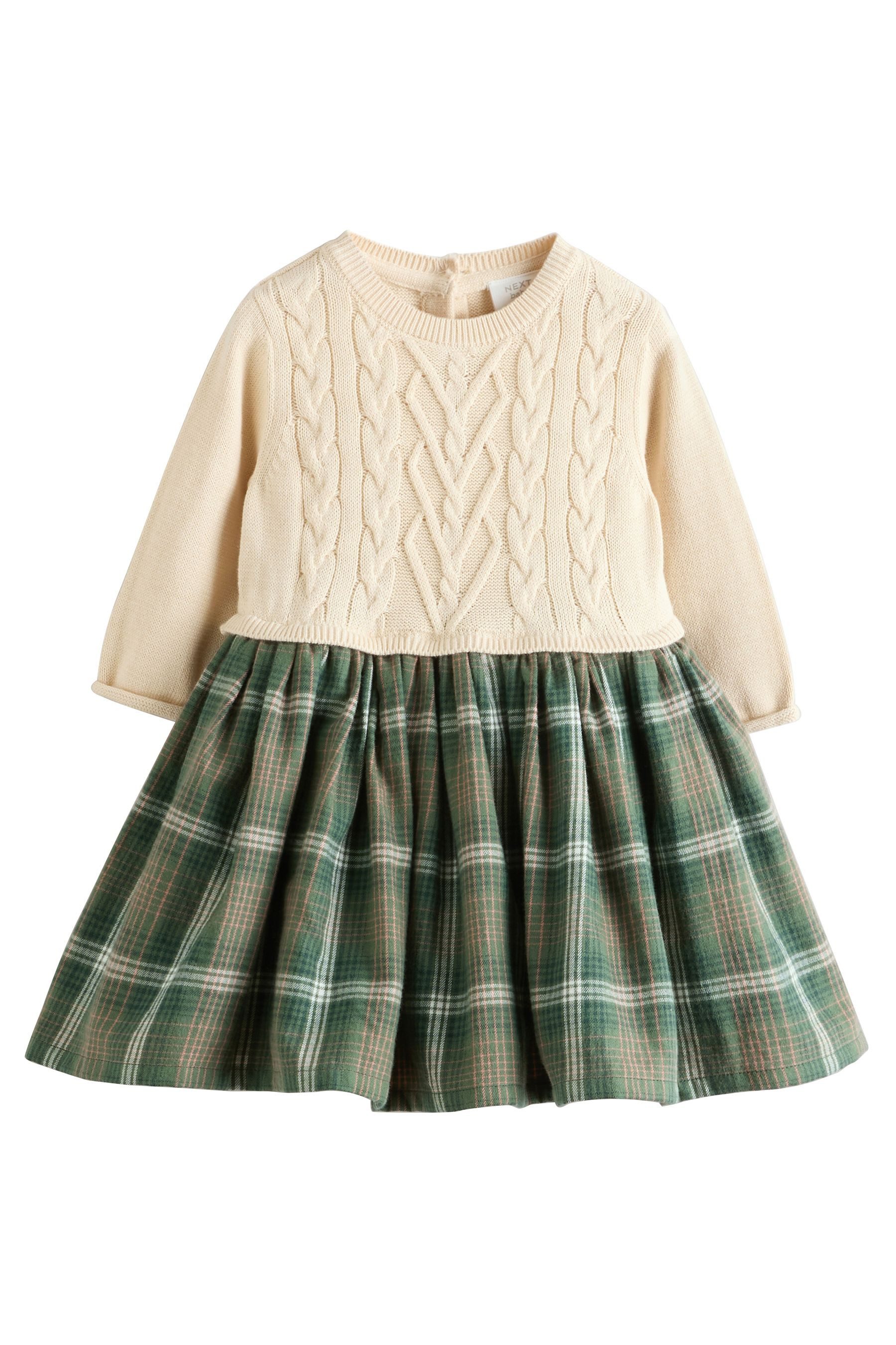 Next Strickkleid Gestricktes Baby Twofer-Kleid (1-tlg)