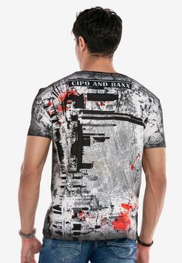 Cipo & Baxx T-Shirt CT628 mit coolem Allover-Print