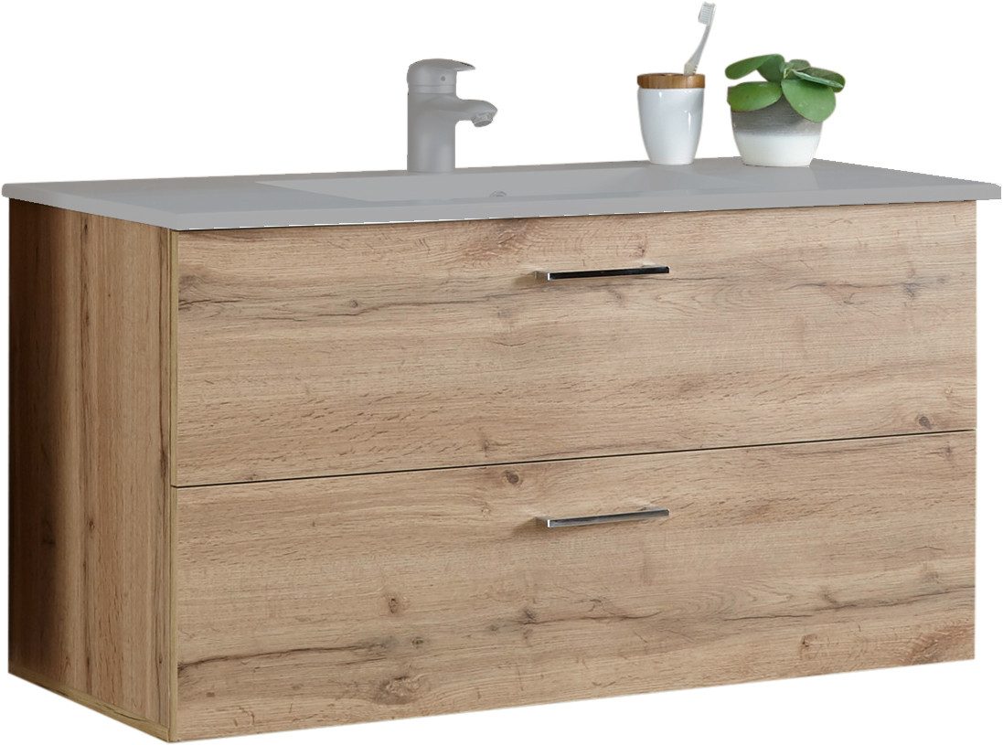 BASIC by Balculina Waschtisch Best (Set, 2-St), Breite 101 cm,mit Waschbecken, Softlclose