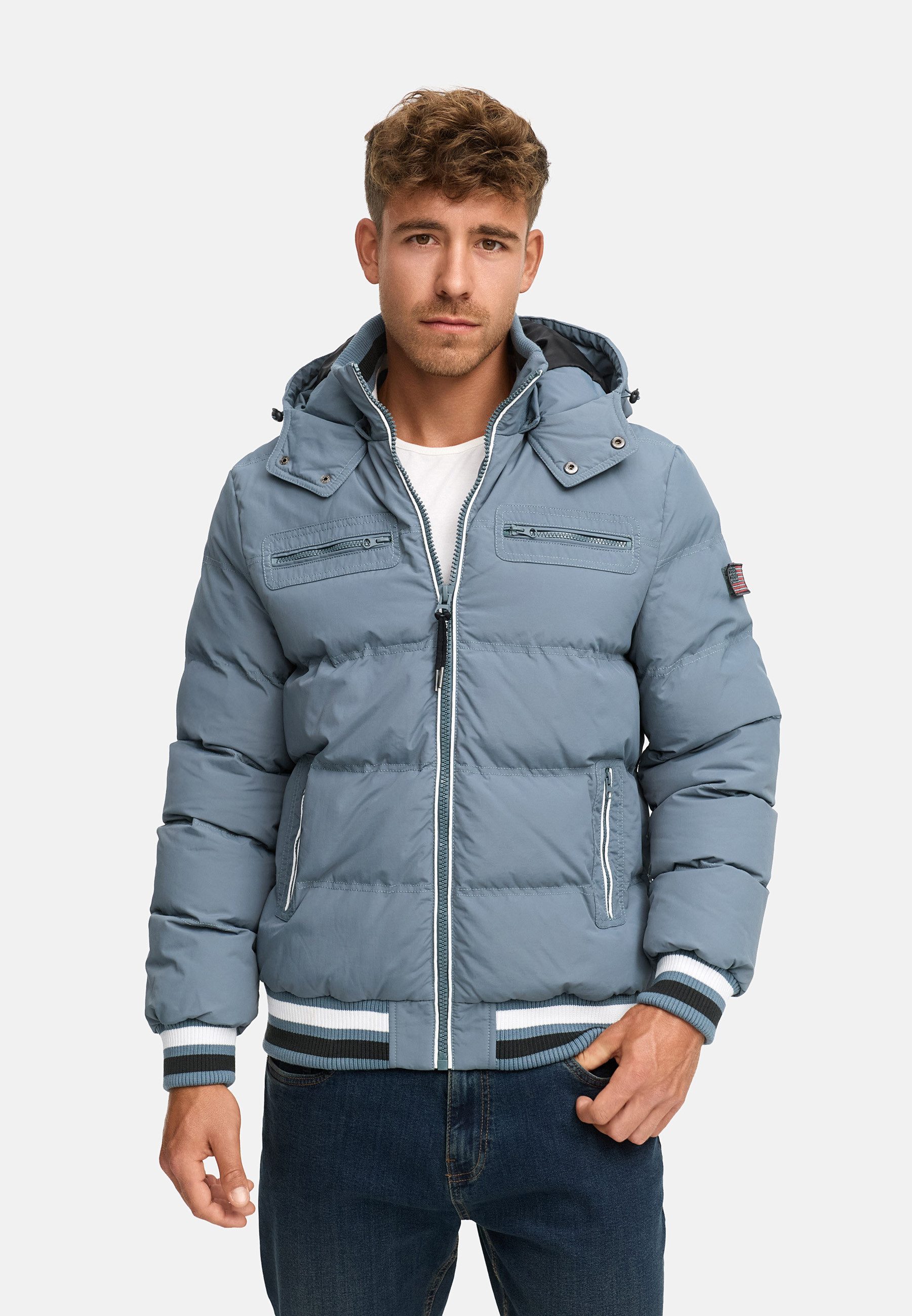 Indicode Steppjacke Herren Marlon Herrenjacke Daunen-Optik mit sportlichem günstig online kaufen