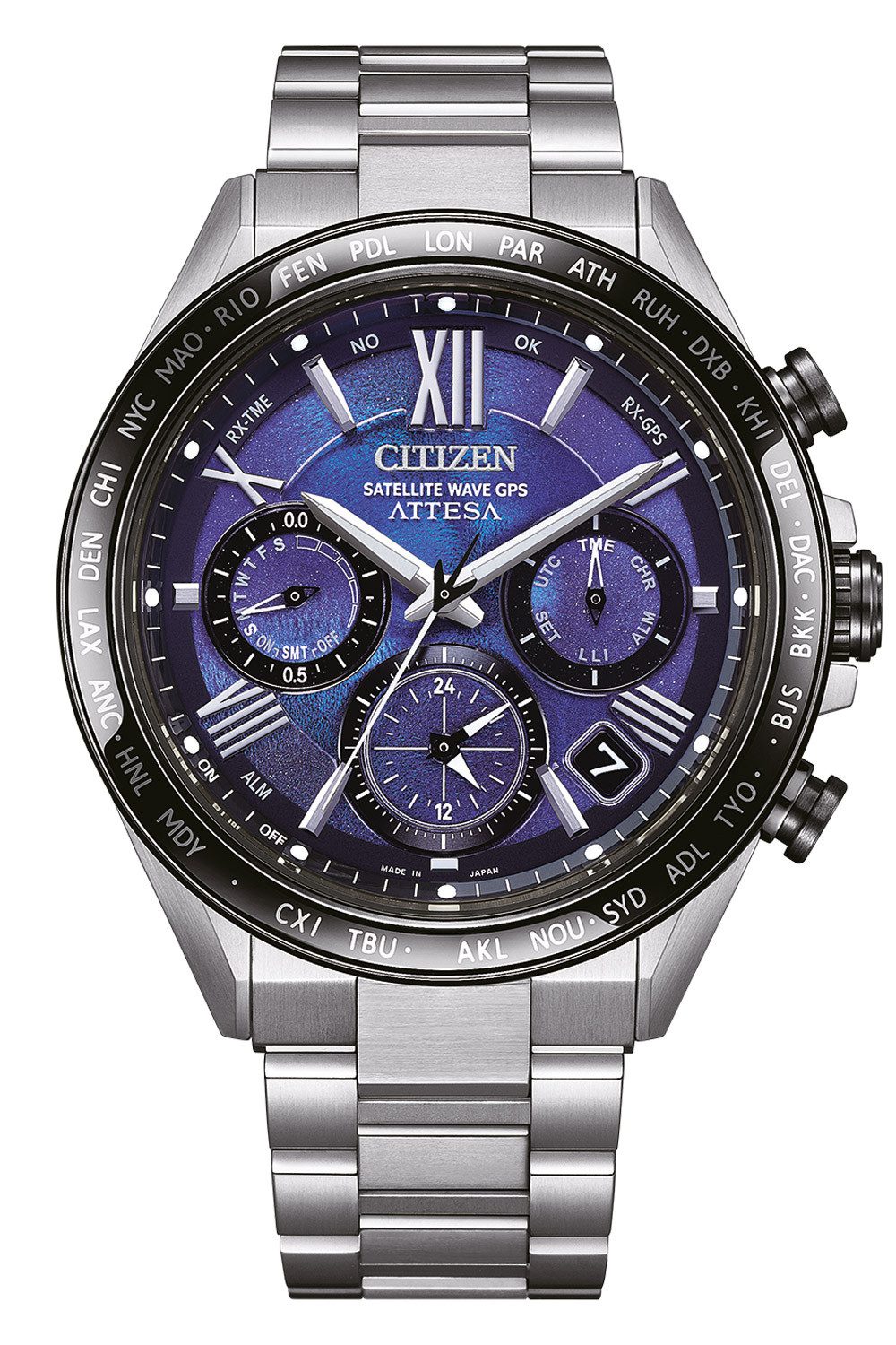 Citizen Chronograph Eco-Drive Solar Titan Attesa Satellite Blau günstig online kaufen