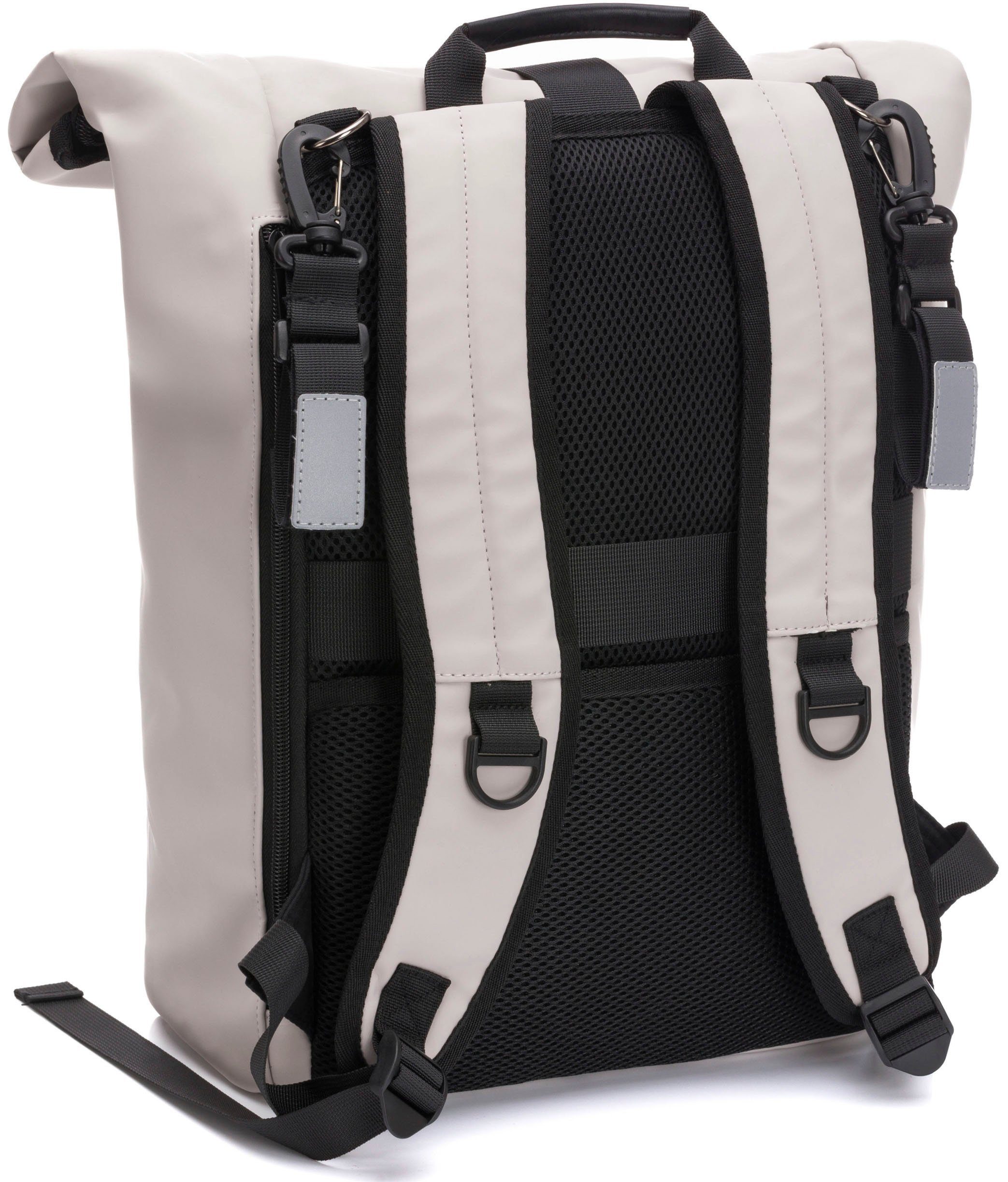 Fillikid Wickelrucksack Oslo, alabaster beige, und Wickelauflage Flaschenwärmer inkl